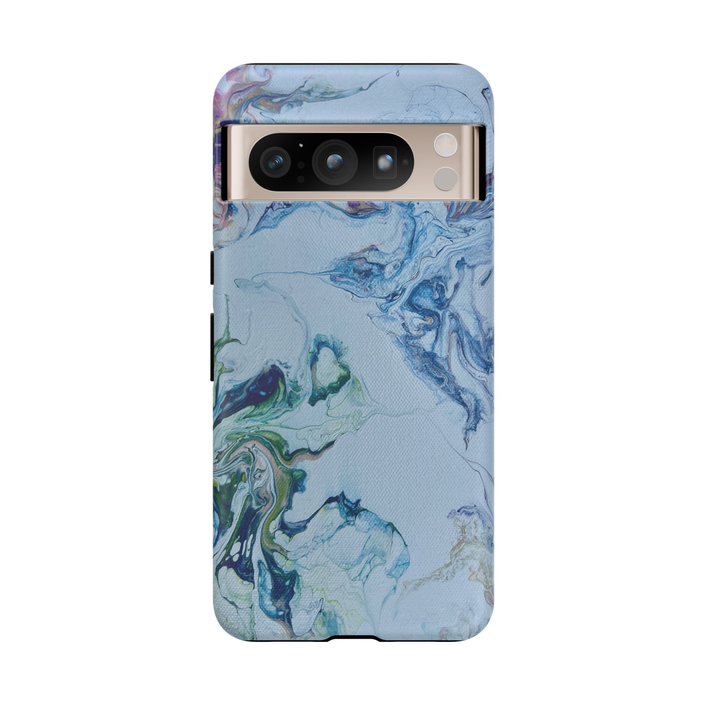 Whimsical Watercolor Marble Tough Phone Case for iPhone, Samsung Galaxy, and Google Pixel devices