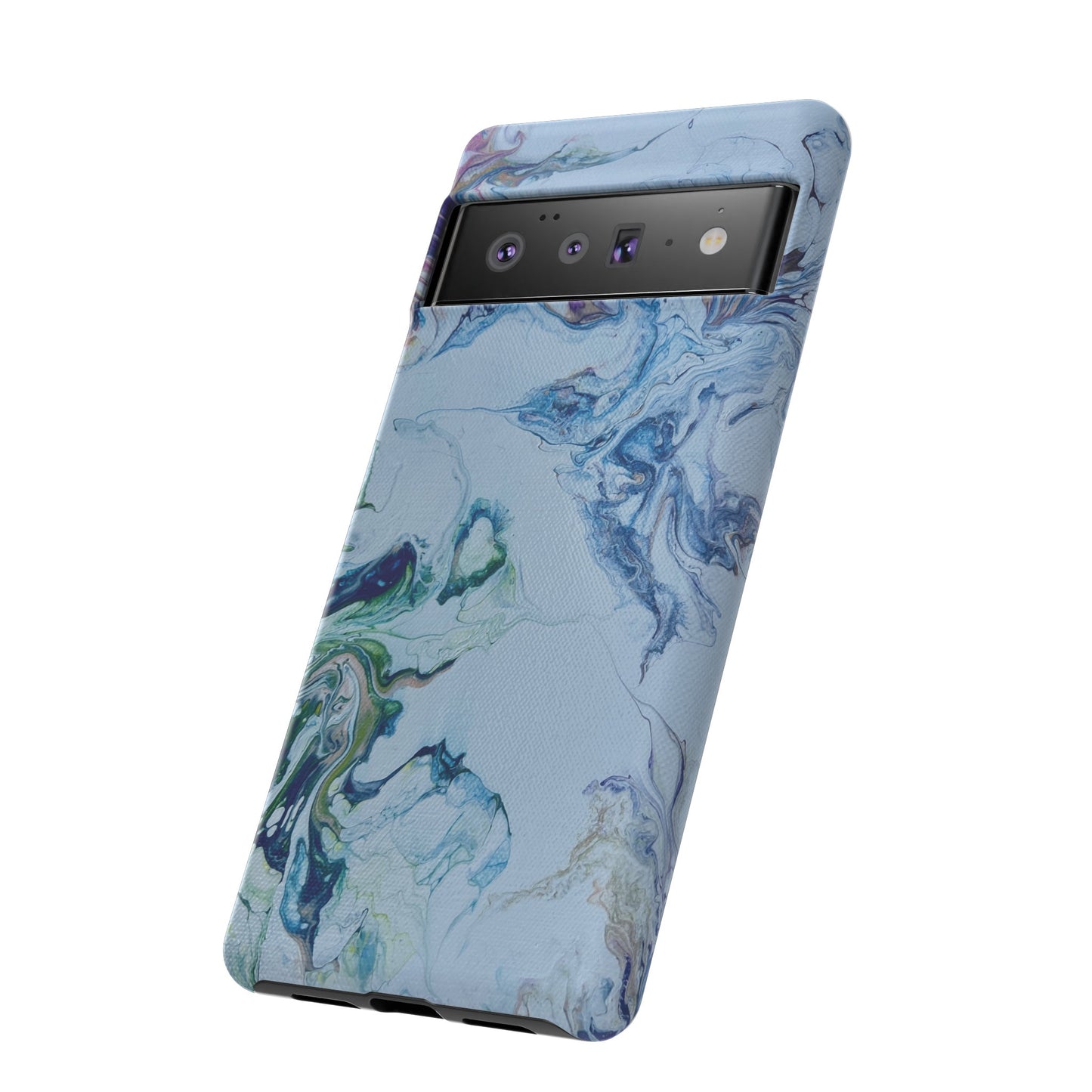 Whimsical Watercolor Marble Tough Phone Case for iPhone, Samsung Galaxy, and Google Pixel devices