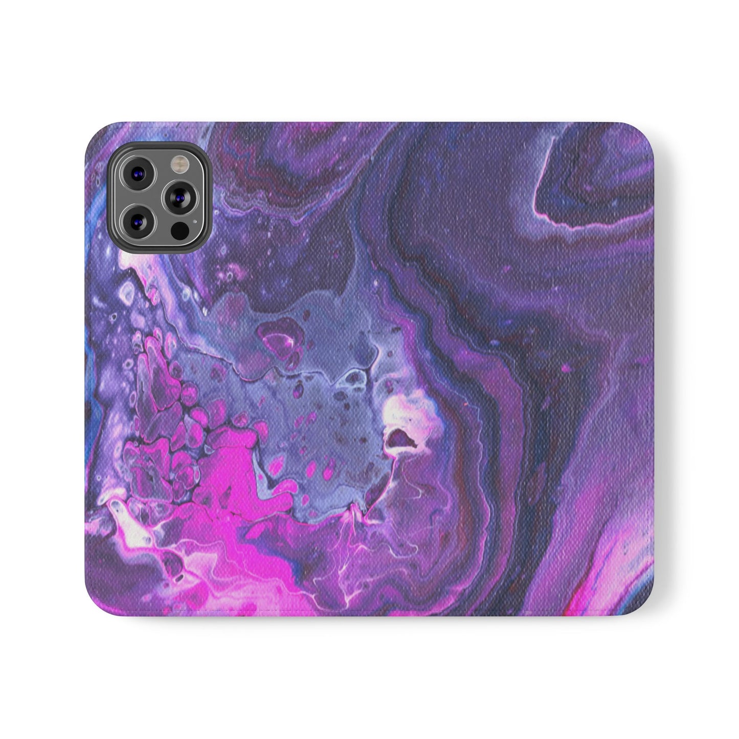Velvet Twilight Flip Phone Case for iPhone 11 – 16 Pro, Samsung 21 – 22 Series