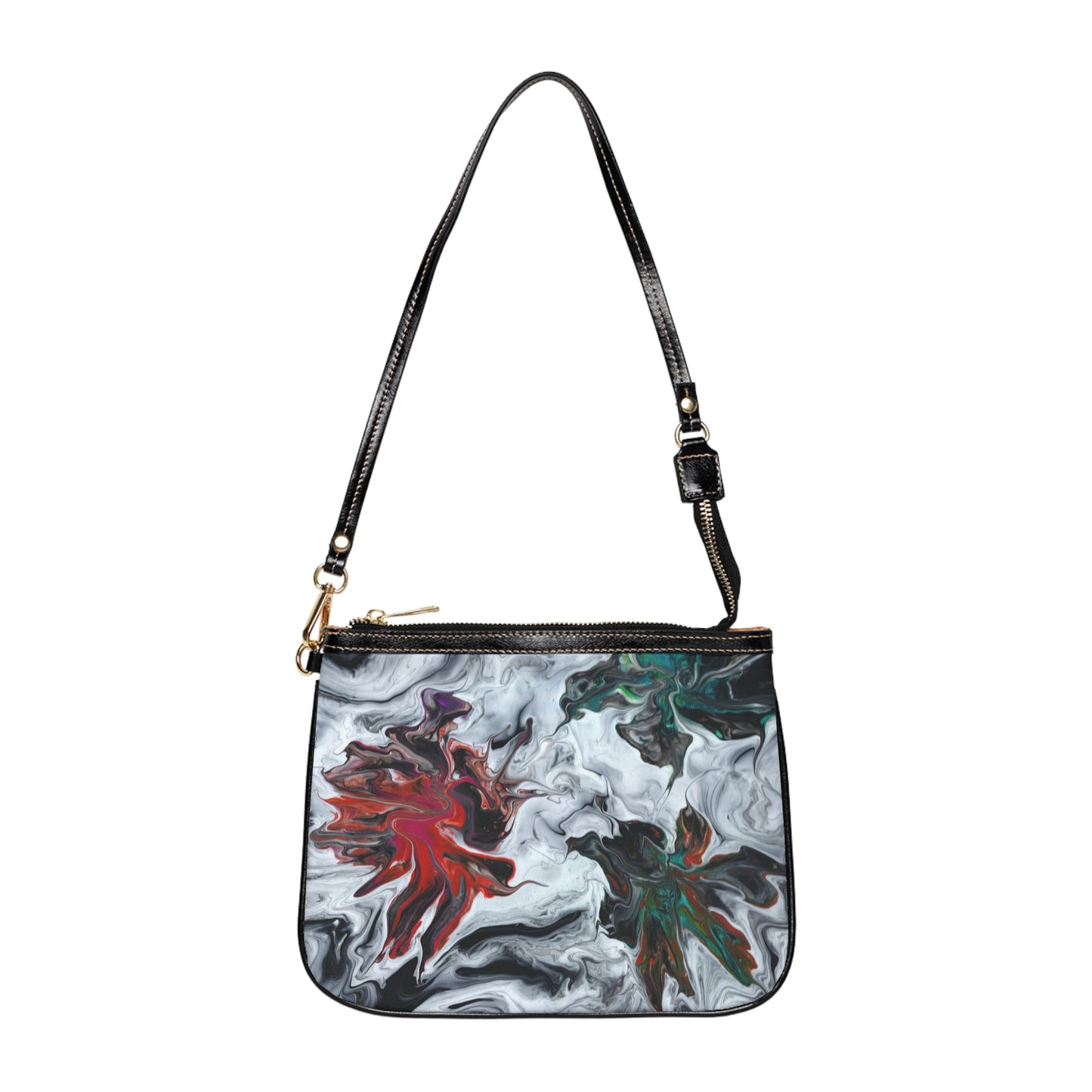 Small Vegan Leather Shoulder Bag - Symphony of Colors