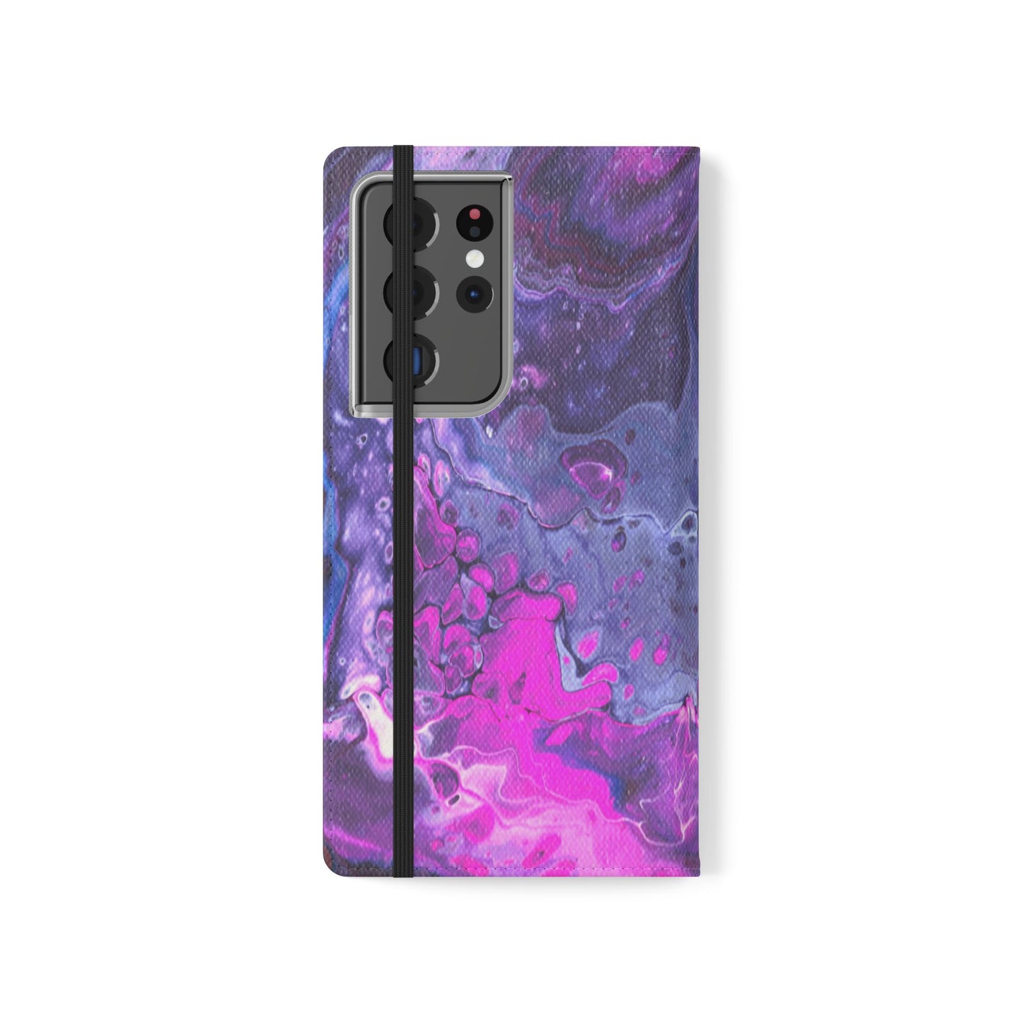 Velvet Twilight Flip Phone Case for iPhone 11 – 16 Pro, Samsung 21 – 22 Series