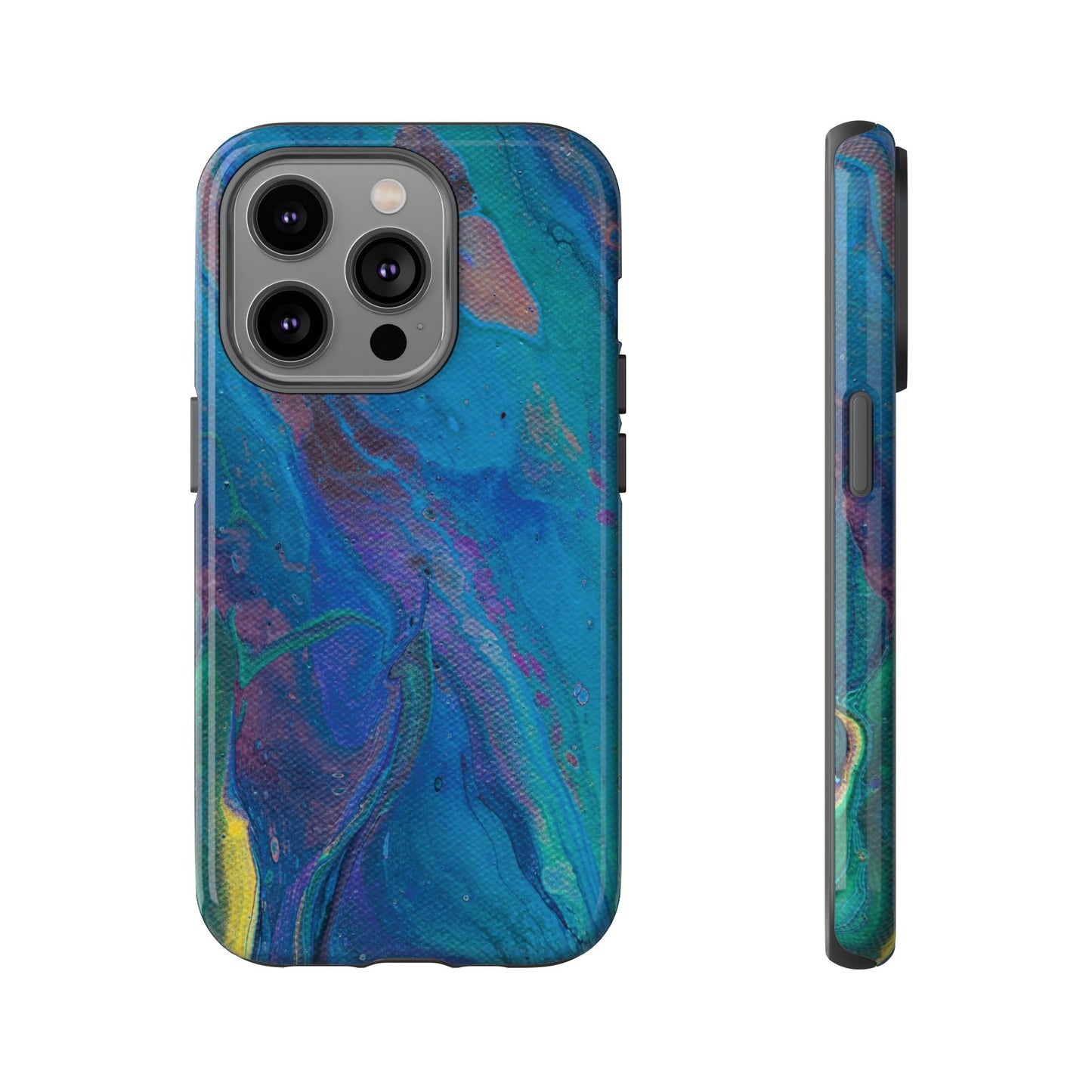 Peacock Swirls Tough Phone Case for iPhone, Samsung Galaxy, and Google Pixel devices