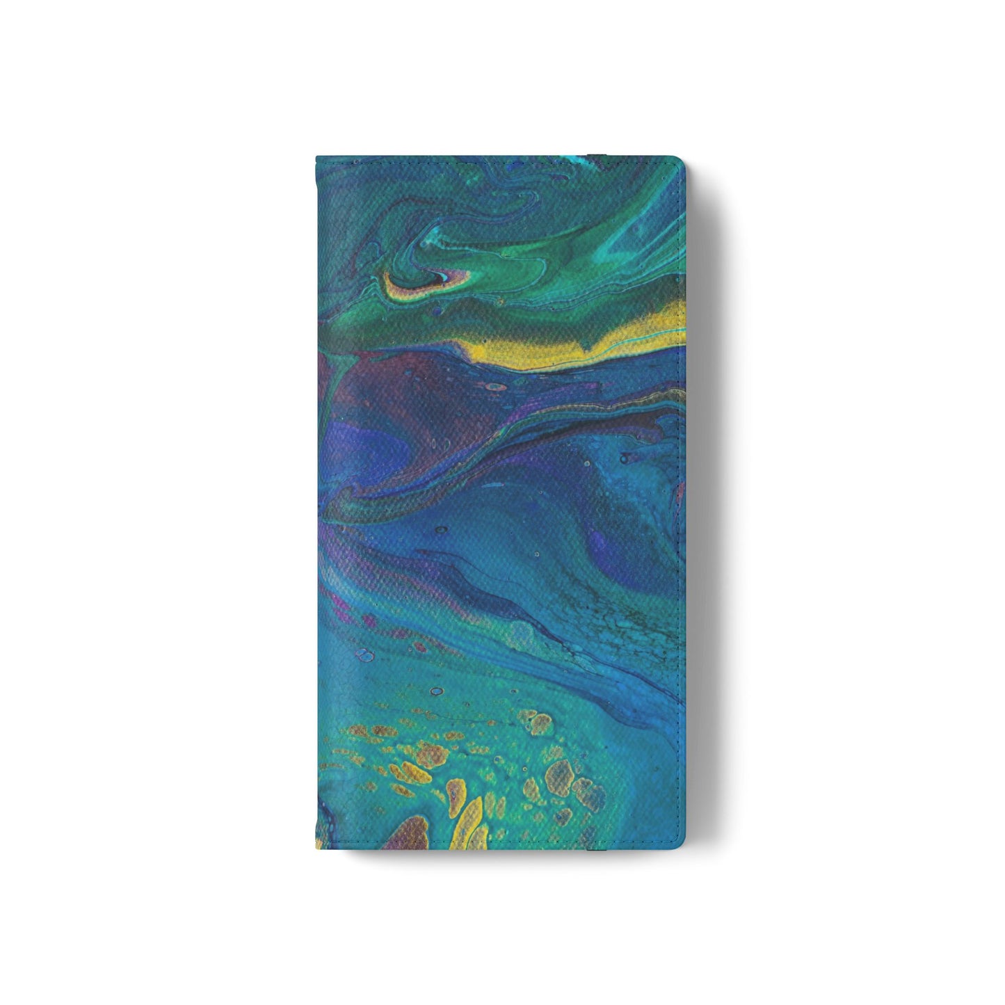 Peacock Swirls Flip Phone Case for iPhone 11 – 16 Pro, Samsung 21 – 22 Series