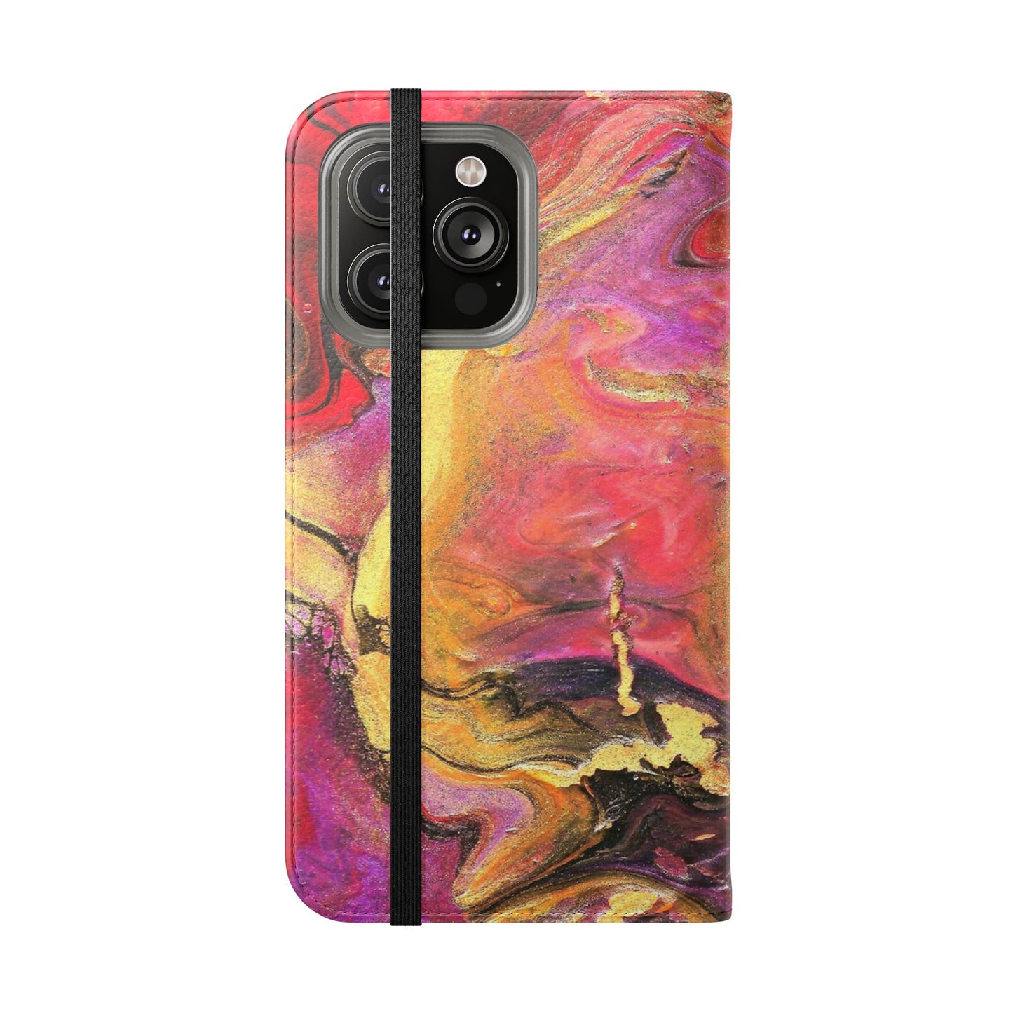 Flowing Royalty Flip Phone Case for iPhone 11 – 16 Pro, Samsung 21 – 22 Series