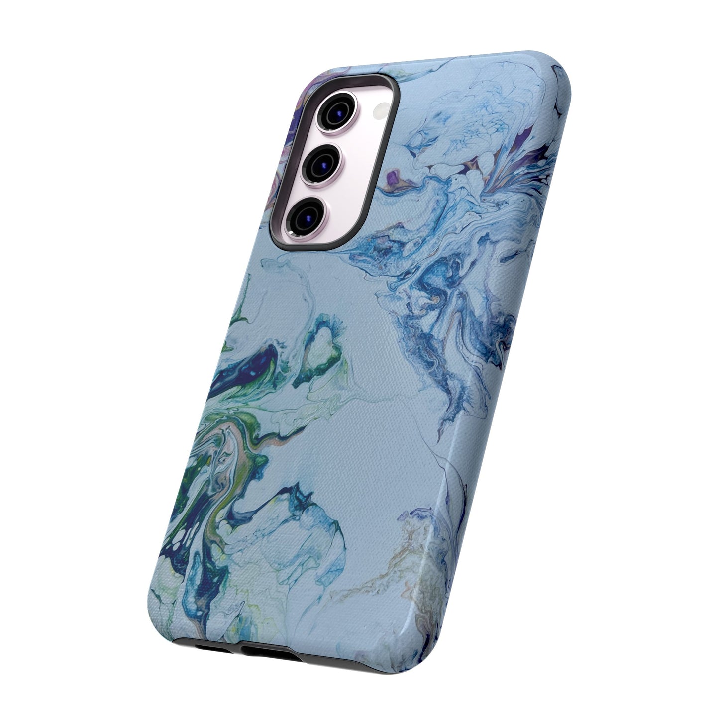 Whimsical Watercolor Marble Tough Phone Case for iPhone, Samsung Galaxy, and Google Pixel devices