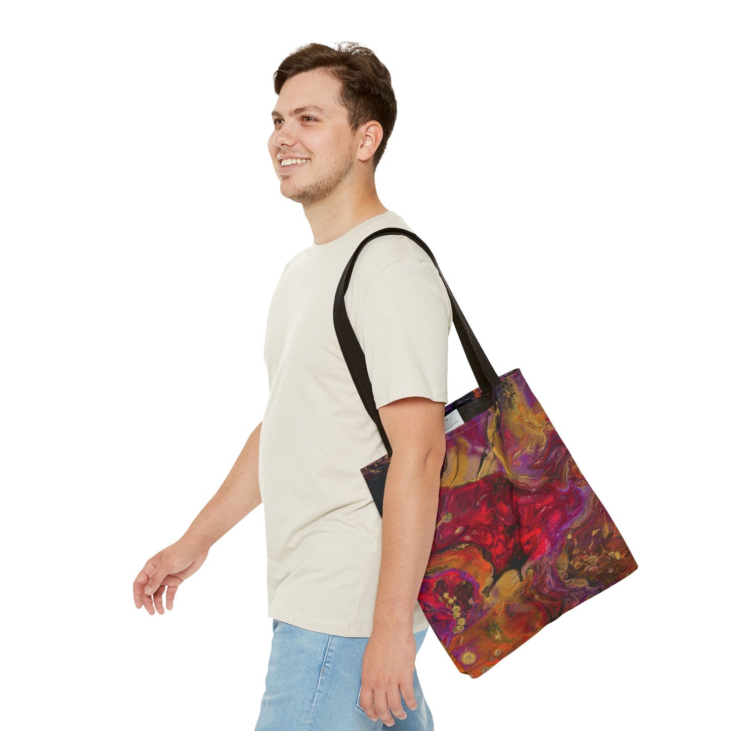 Tote Bag - Autumn's Glow Fluid Art Inspired
