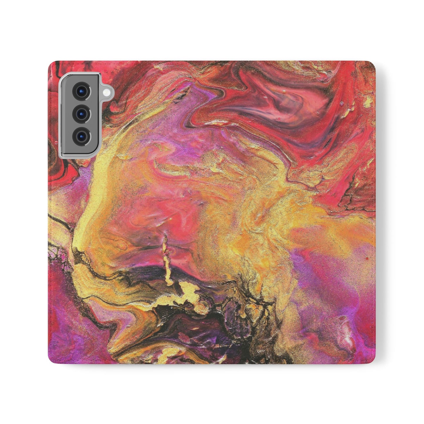 Flowing Royalty Flip Phone Case for iPhone 11 – 16 Pro, Samsung 21 – 22 Series