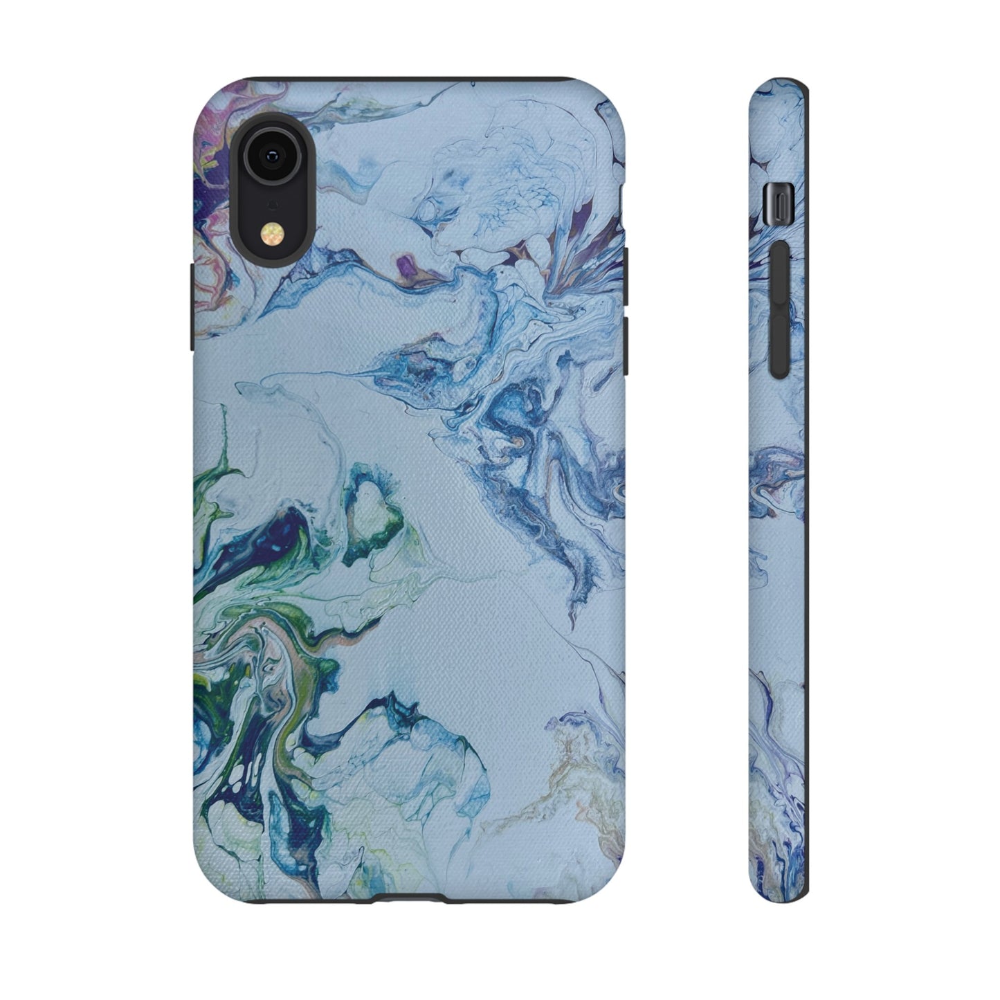 Whimsical Watercolor Marble Tough Phone Case for iPhone, Samsung Galaxy, and Google Pixel devices