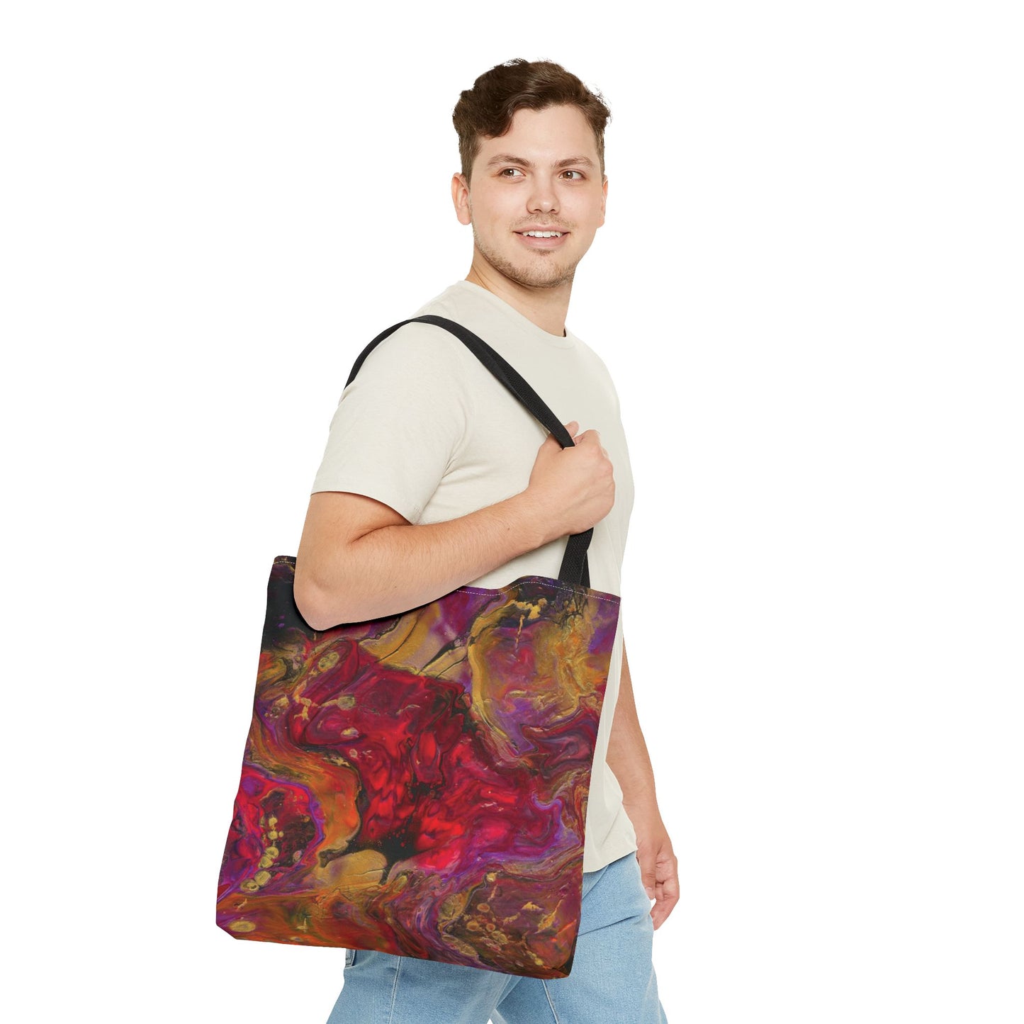 Tote Bag - Autumn's Glow Fluid Art Inspired