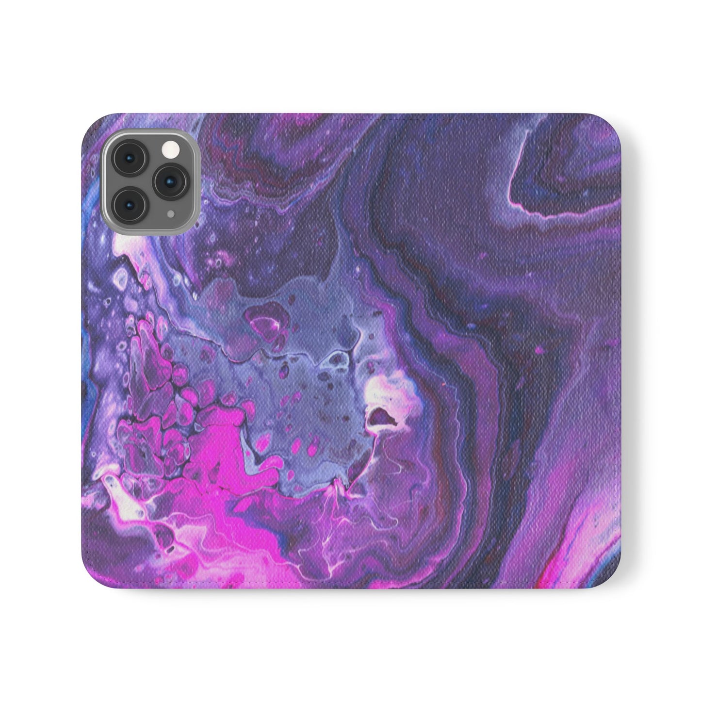 Velvet Twilight Flip Phone Case for iPhone 11 – 16 Pro, Samsung 21 – 22 Series