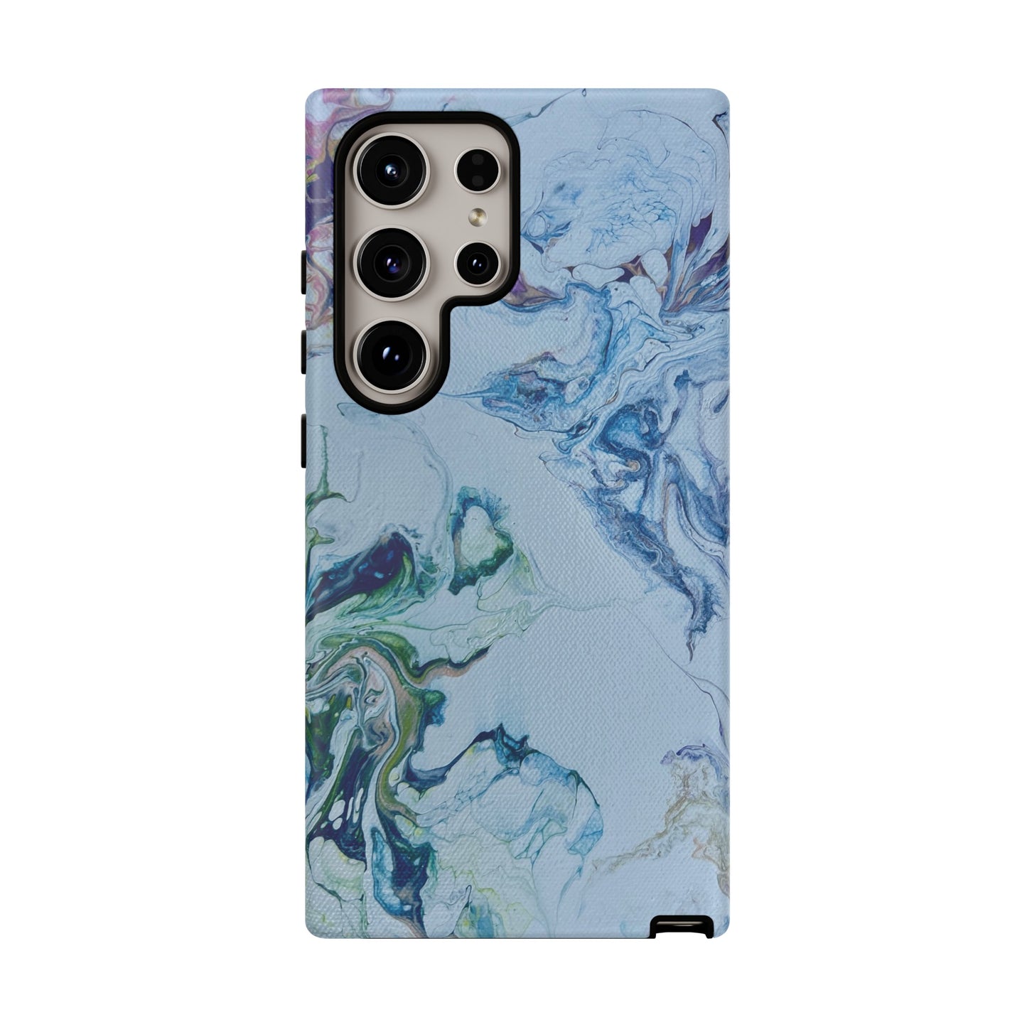 Whimsical Watercolor Marble Tough Phone Case for iPhone, Samsung Galaxy, and Google Pixel devices