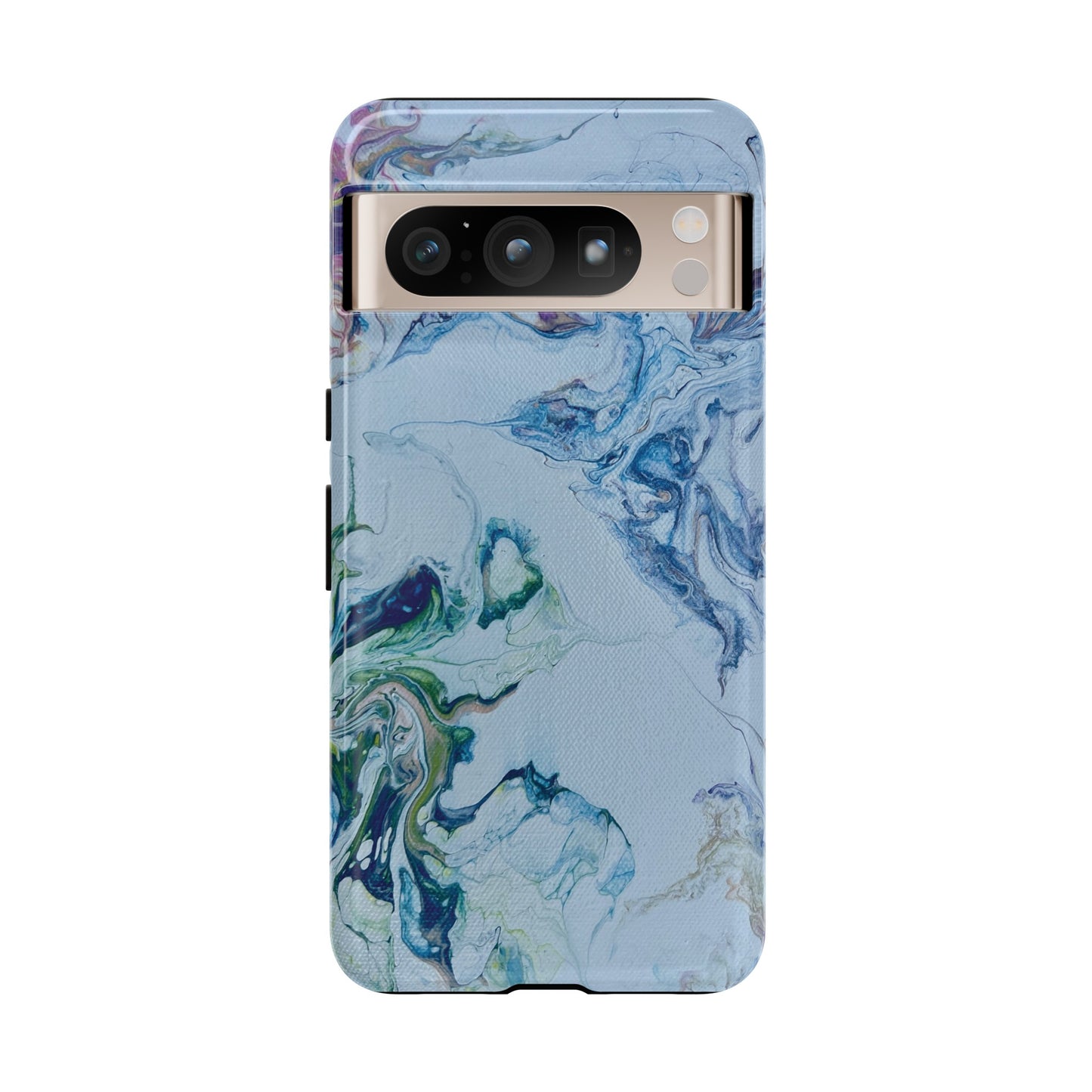 Whimsical Watercolor Marble Tough Phone Case for iPhone, Samsung Galaxy, and Google Pixel devices