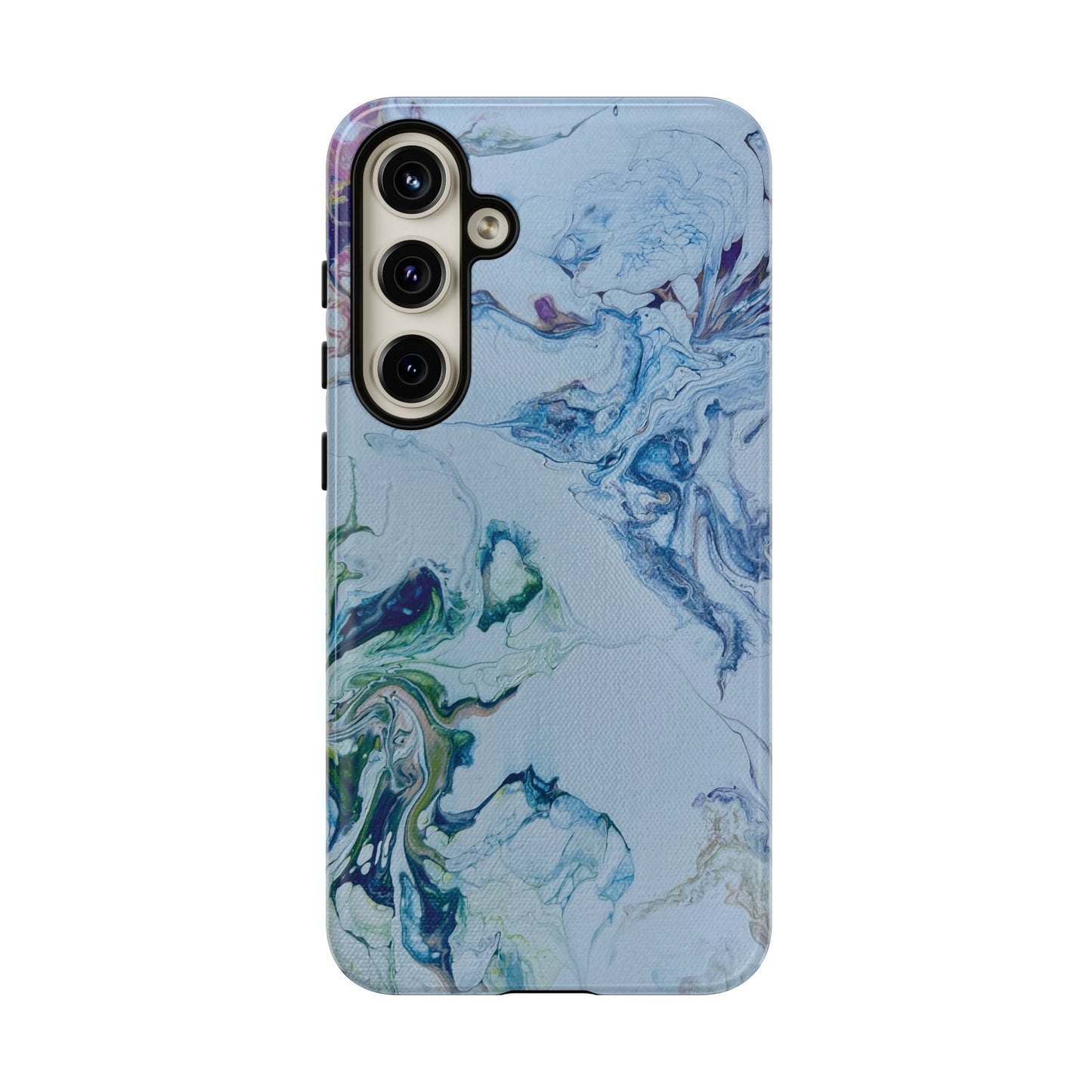 Whimsical Watercolor Marble Tough Phone Case for iPhone, Samsung Galaxy, and Google Pixel devices