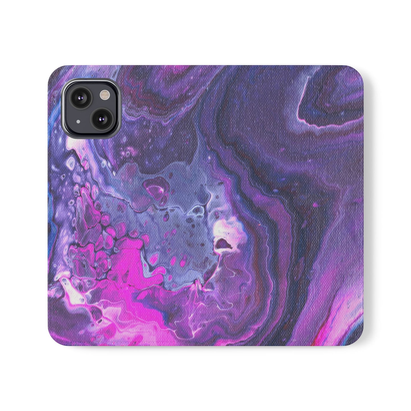 Velvet Twilight Flip Phone Case for iPhone 11 – 16 Pro, Samsung 21 – 22 Series