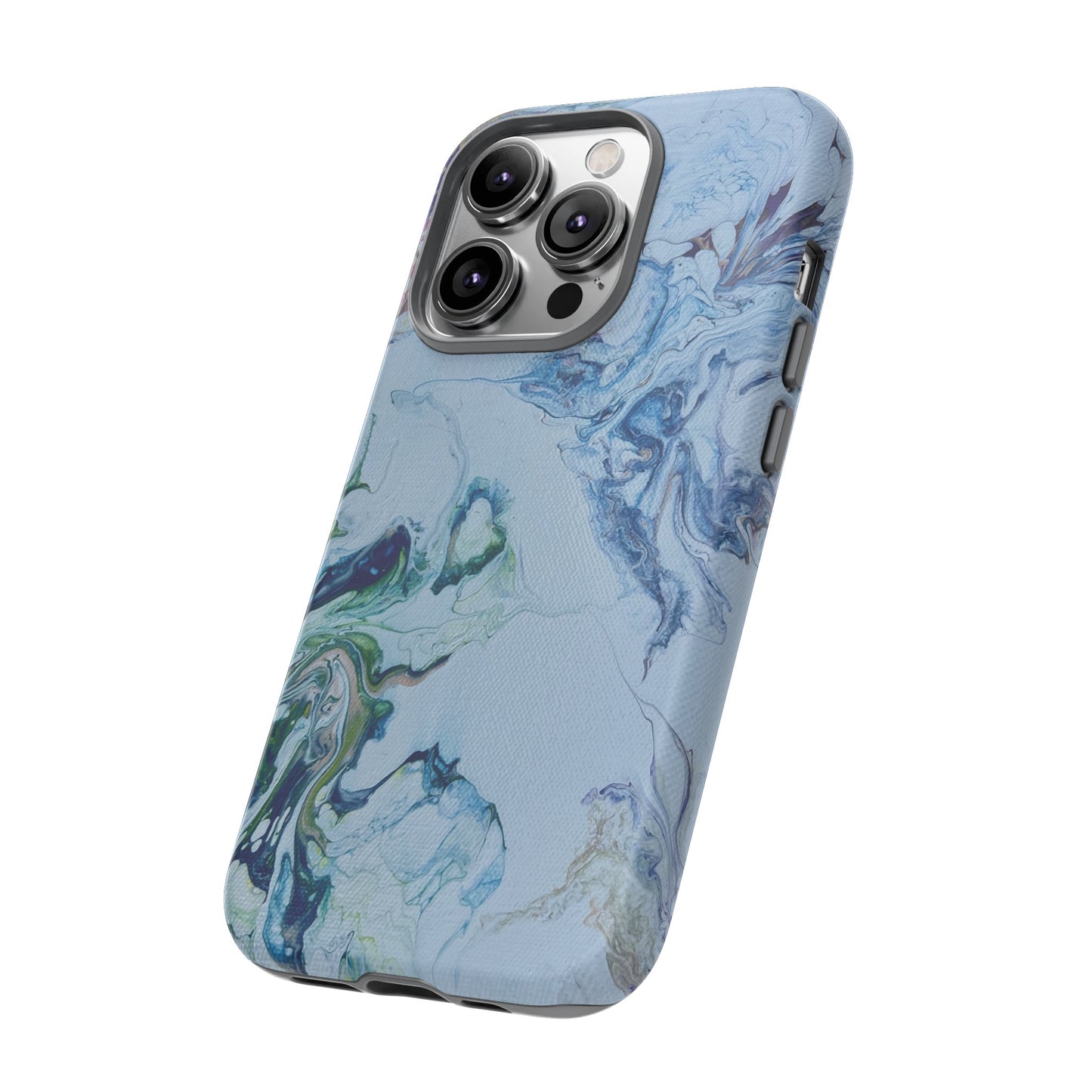 Whimsical Watercolor Marble Tough Phone Case for iPhone, Samsung Galaxy, and Google Pixel devices