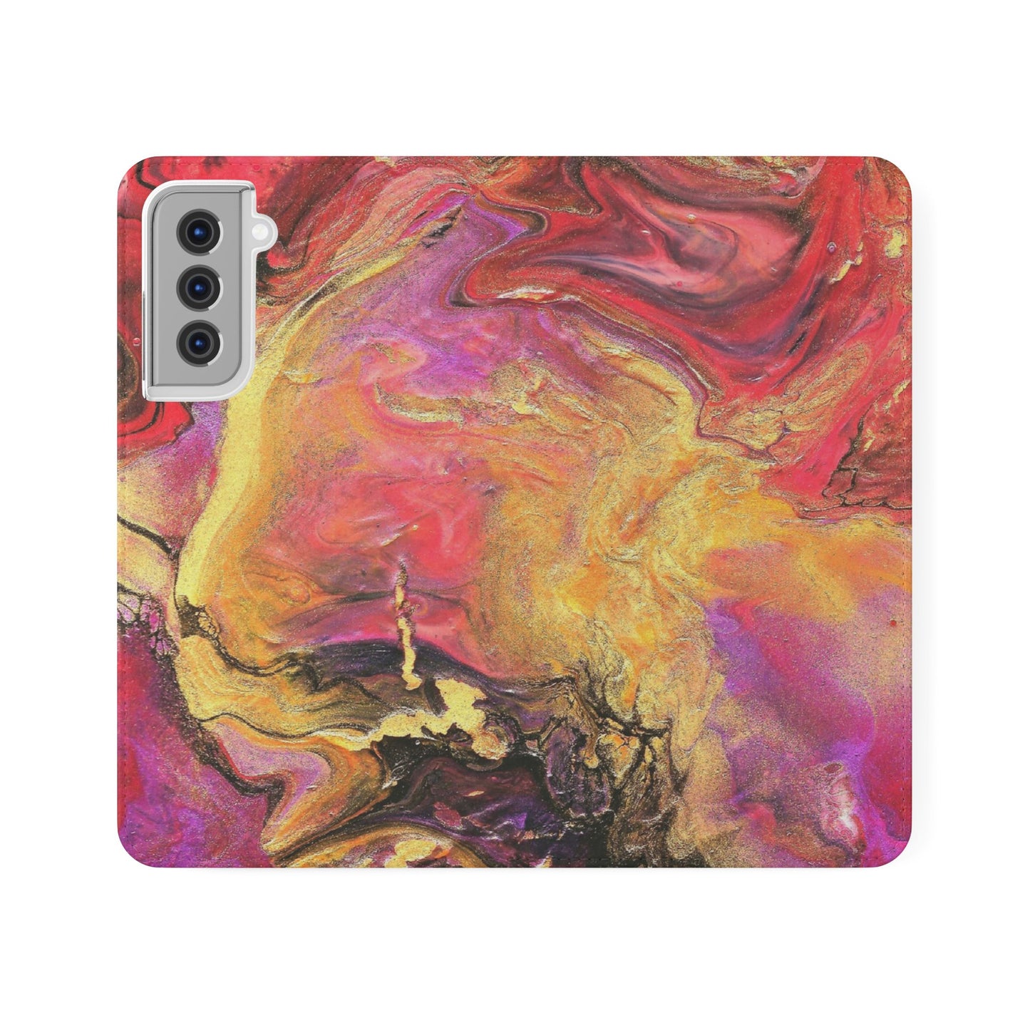 Flowing Royalty Flip Phone Case for iPhone 11 – 16 Pro, Samsung 21 – 22 Series