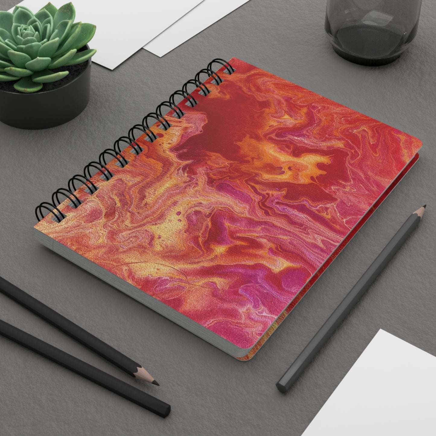 Spiral Bound Journal - Sunset Clouds with Inside Cover Art