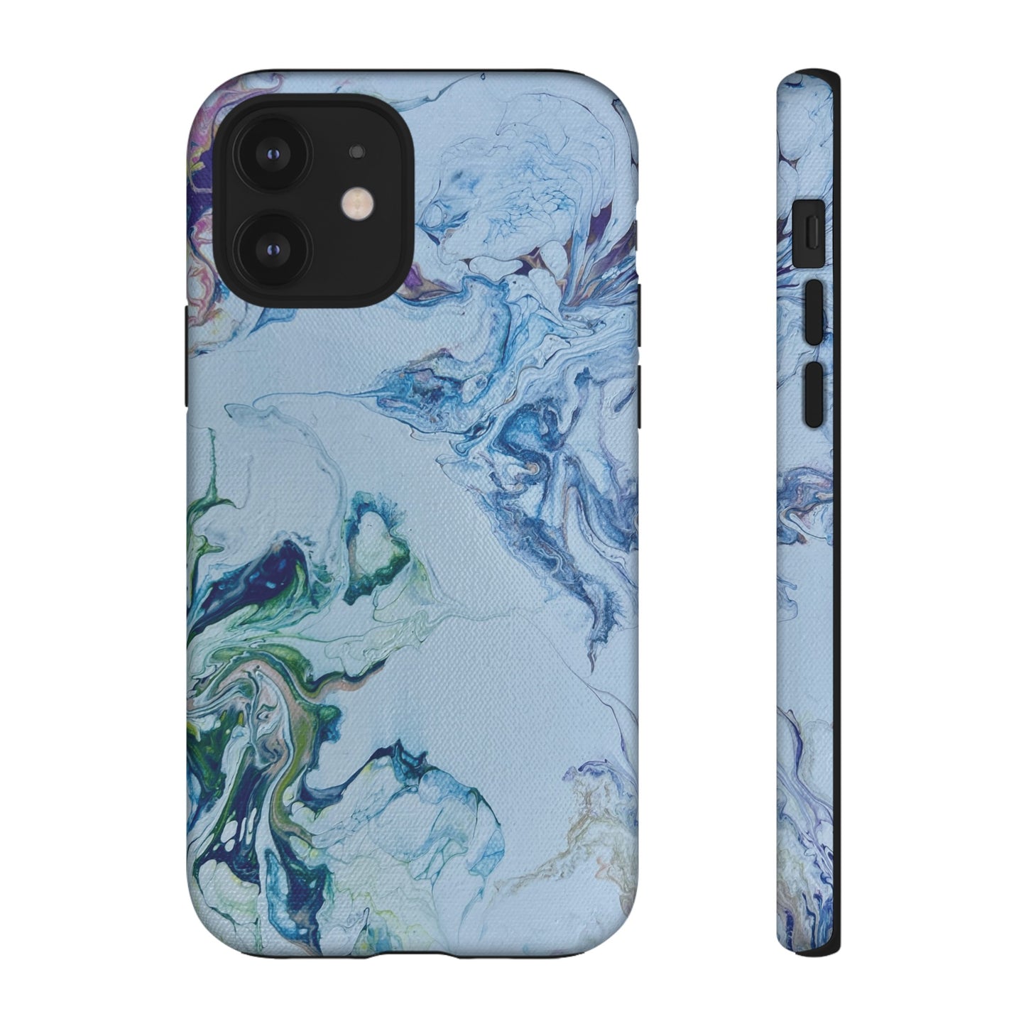 Whimsical Watercolor Marble Tough Phone Case for iPhone, Samsung Galaxy, and Google Pixel devices