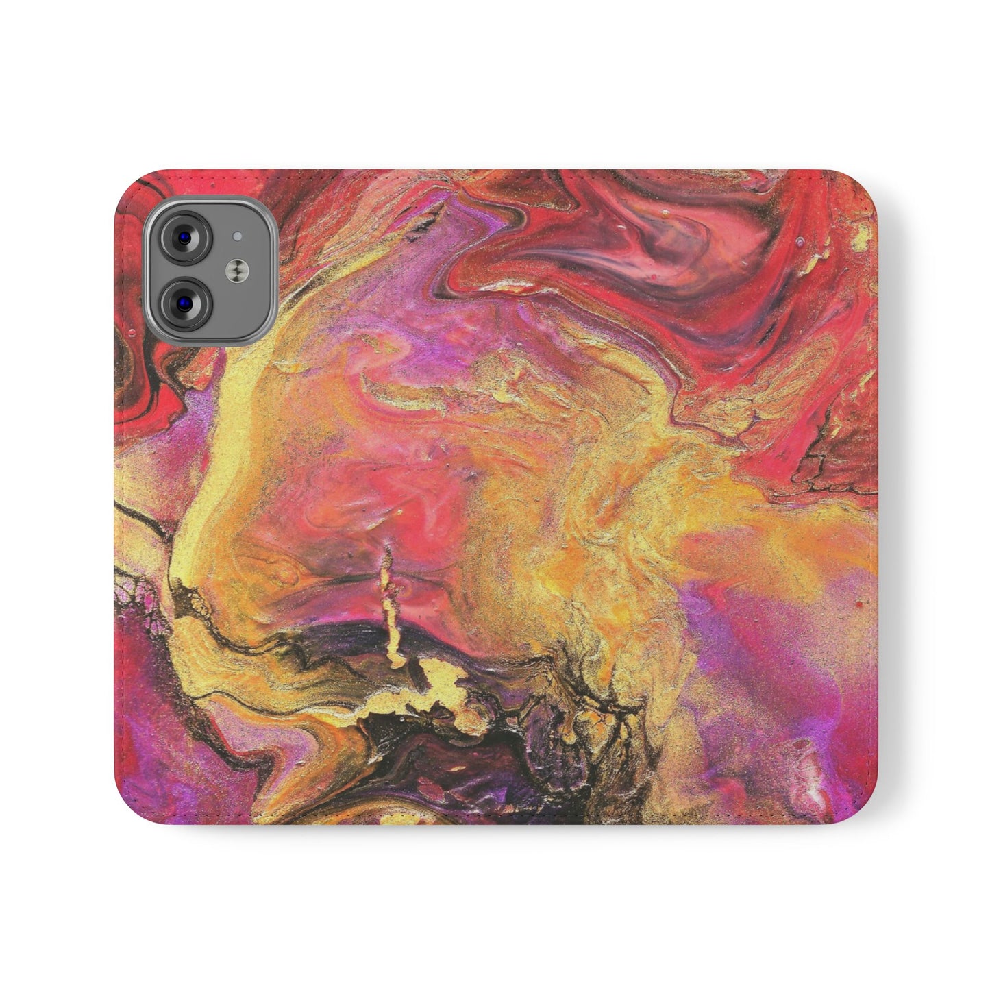 Flowing Royalty Flip Phone Case for iPhone 11 – 16 Pro, Samsung 21 – 22 Series