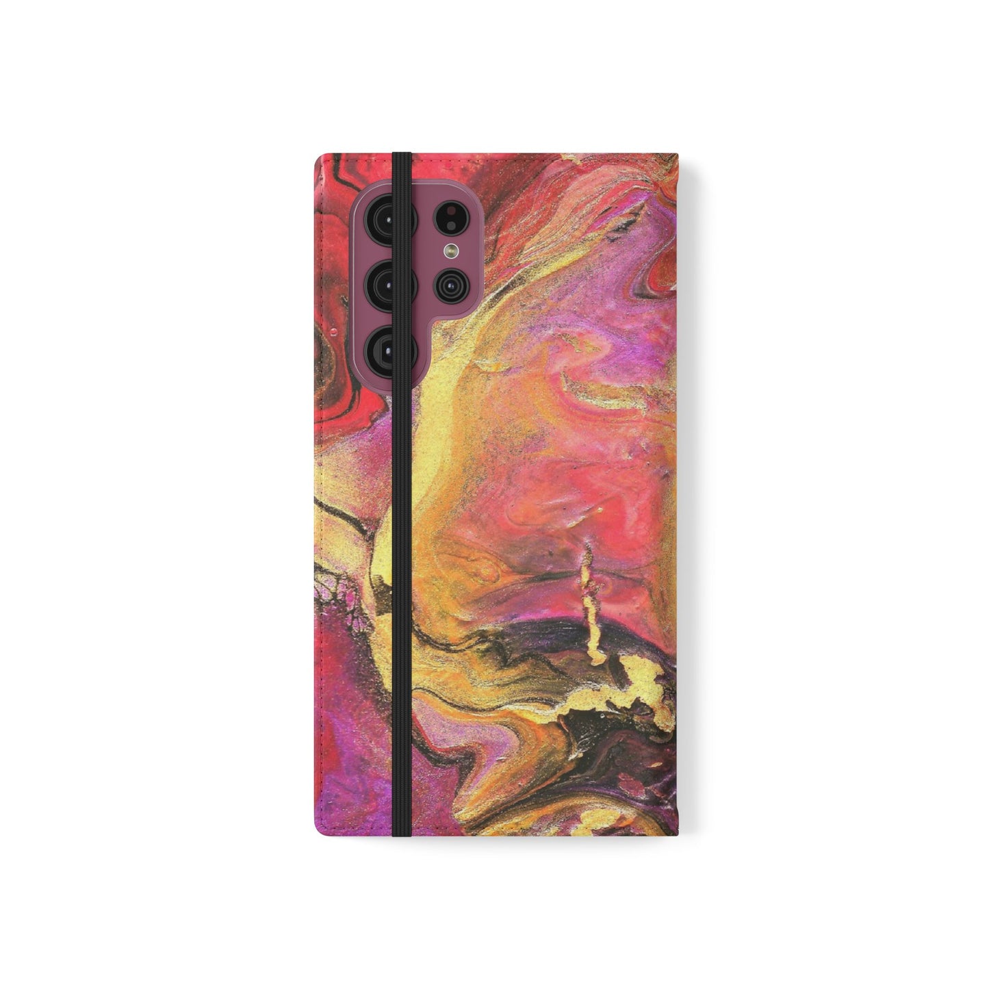 Flowing Royalty Flip Phone Case for iPhone 11 – 16 Pro, Samsung 21 – 22 Series
