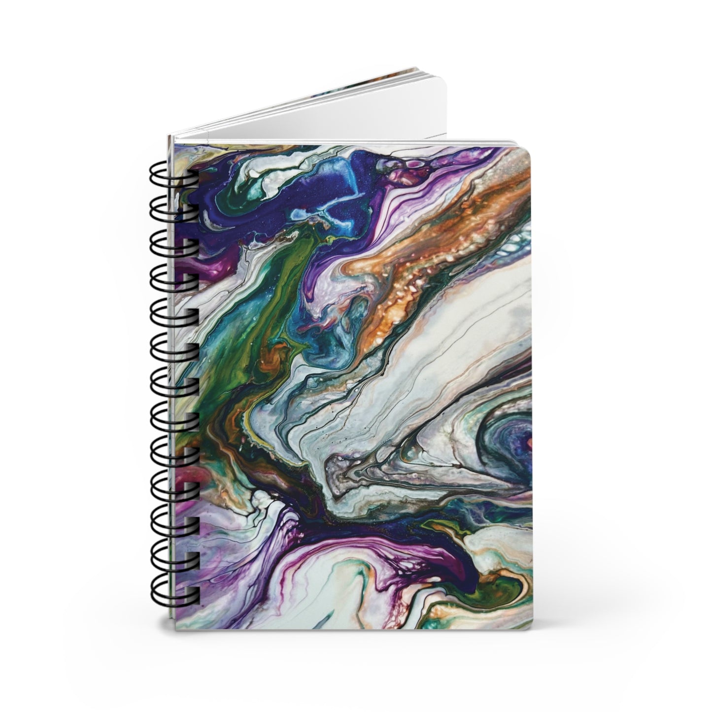 Spiral Bound Journal - Vibrant Swirls with Inside Cover Art
