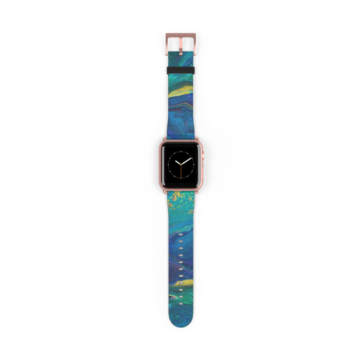 Peacock Swirls Watch Band for Apple Watch Series 1-9, Ultra, and SE devices