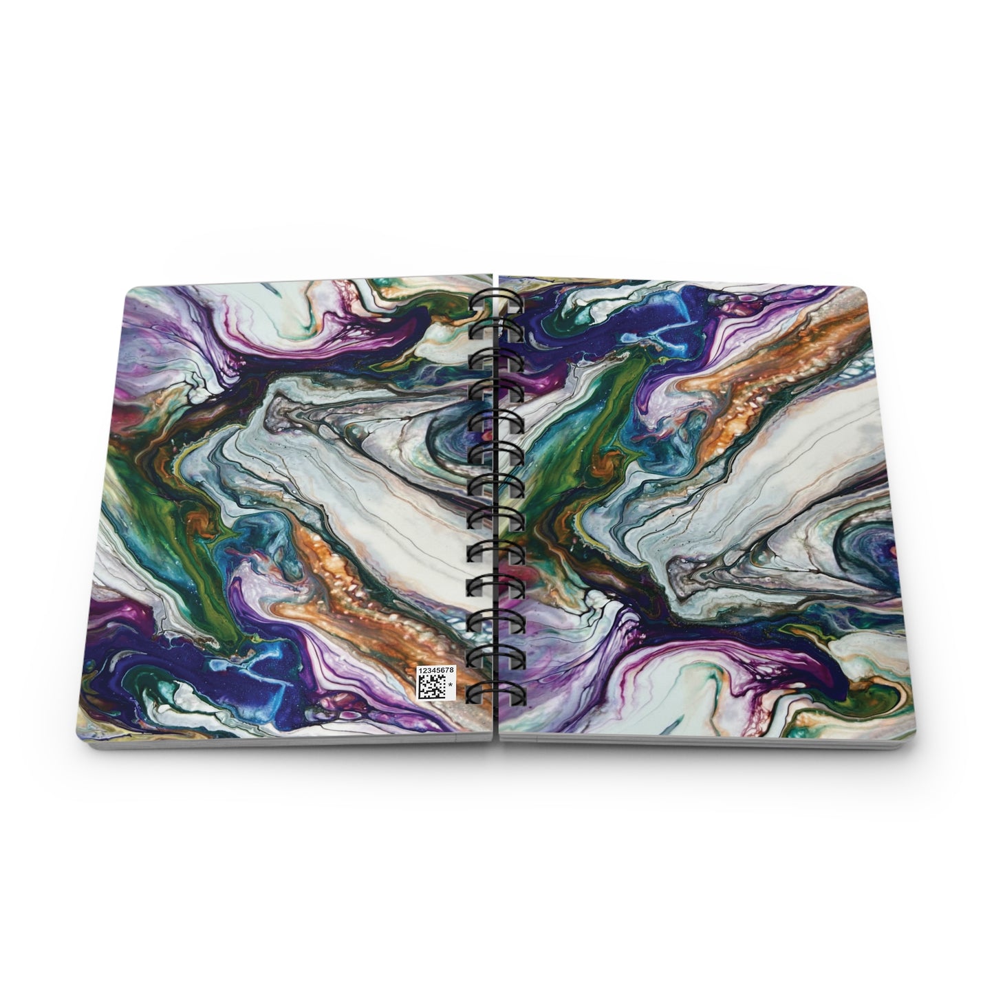 Spiral Bound Journal - Vibrant Swirls with Inside Cover Art