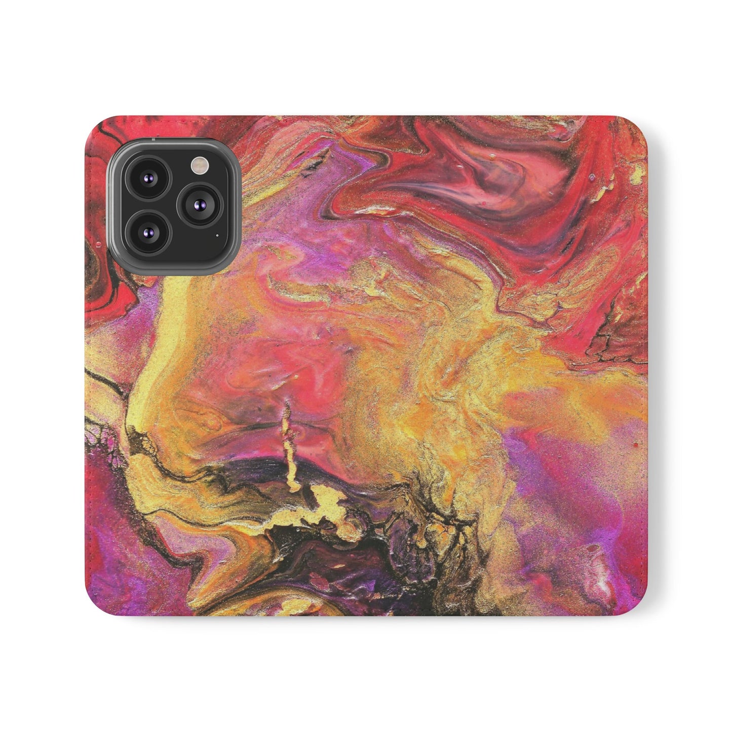 Flowing Royalty Flip Phone Case for iPhone 11 – 16 Pro, Samsung 21 – 22 Series