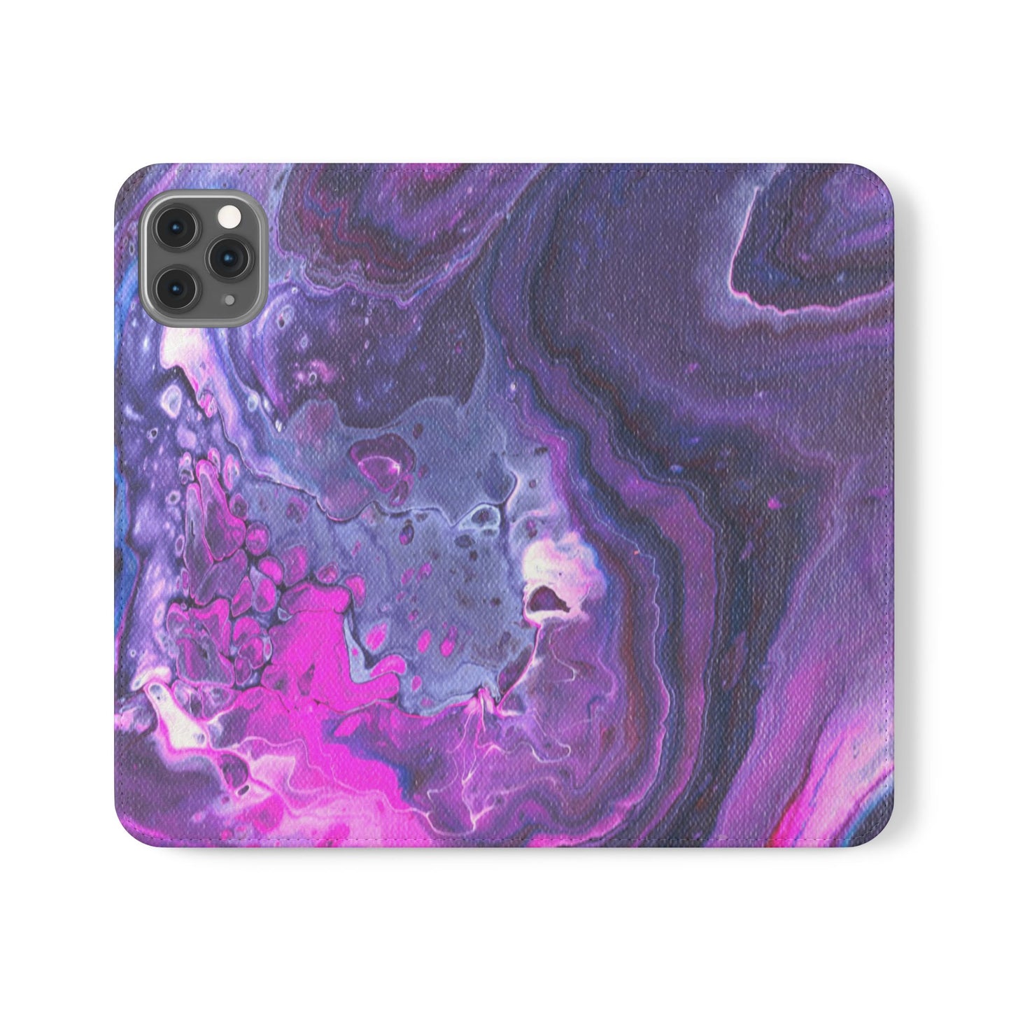 Velvet Twilight Flip Phone Case for iPhone 11 – 16 Pro, Samsung 21 – 22 Series