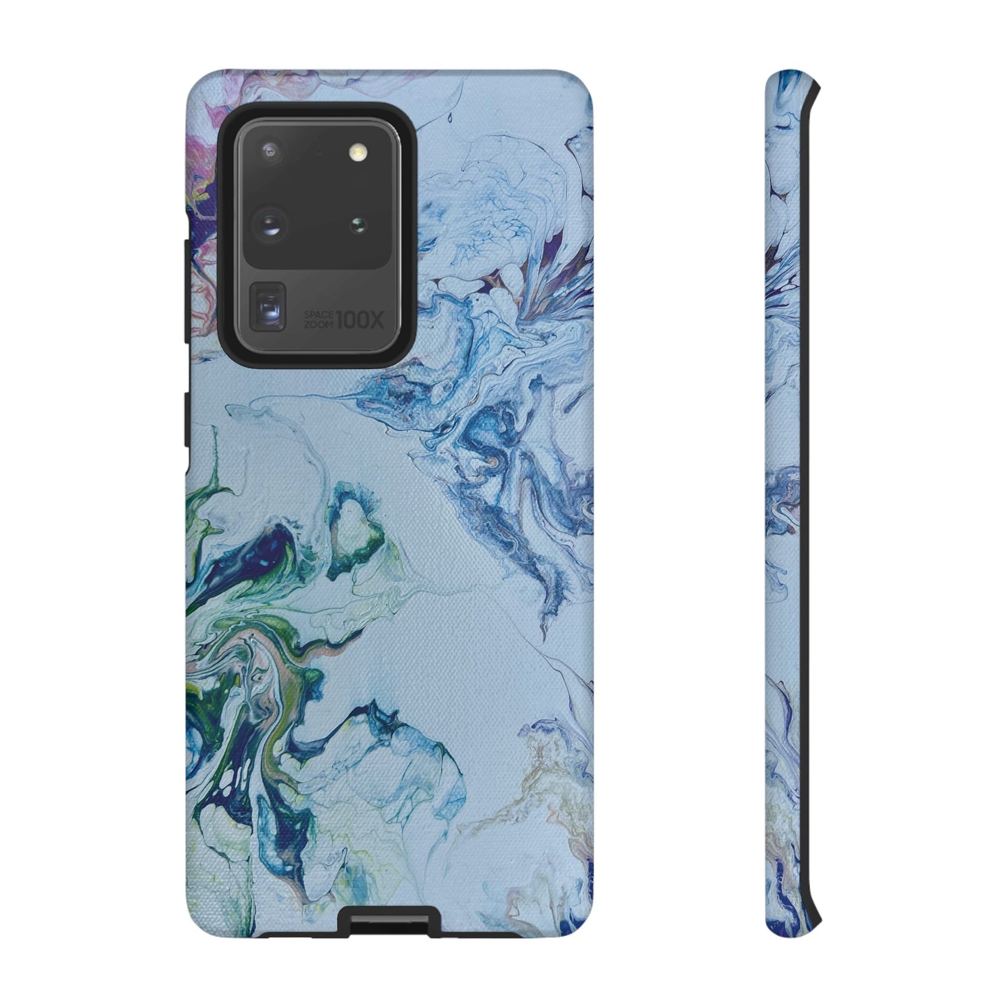 Whimsical Watercolor Marble Tough Phone Case for iPhone, Samsung Galaxy, and Google Pixel devices