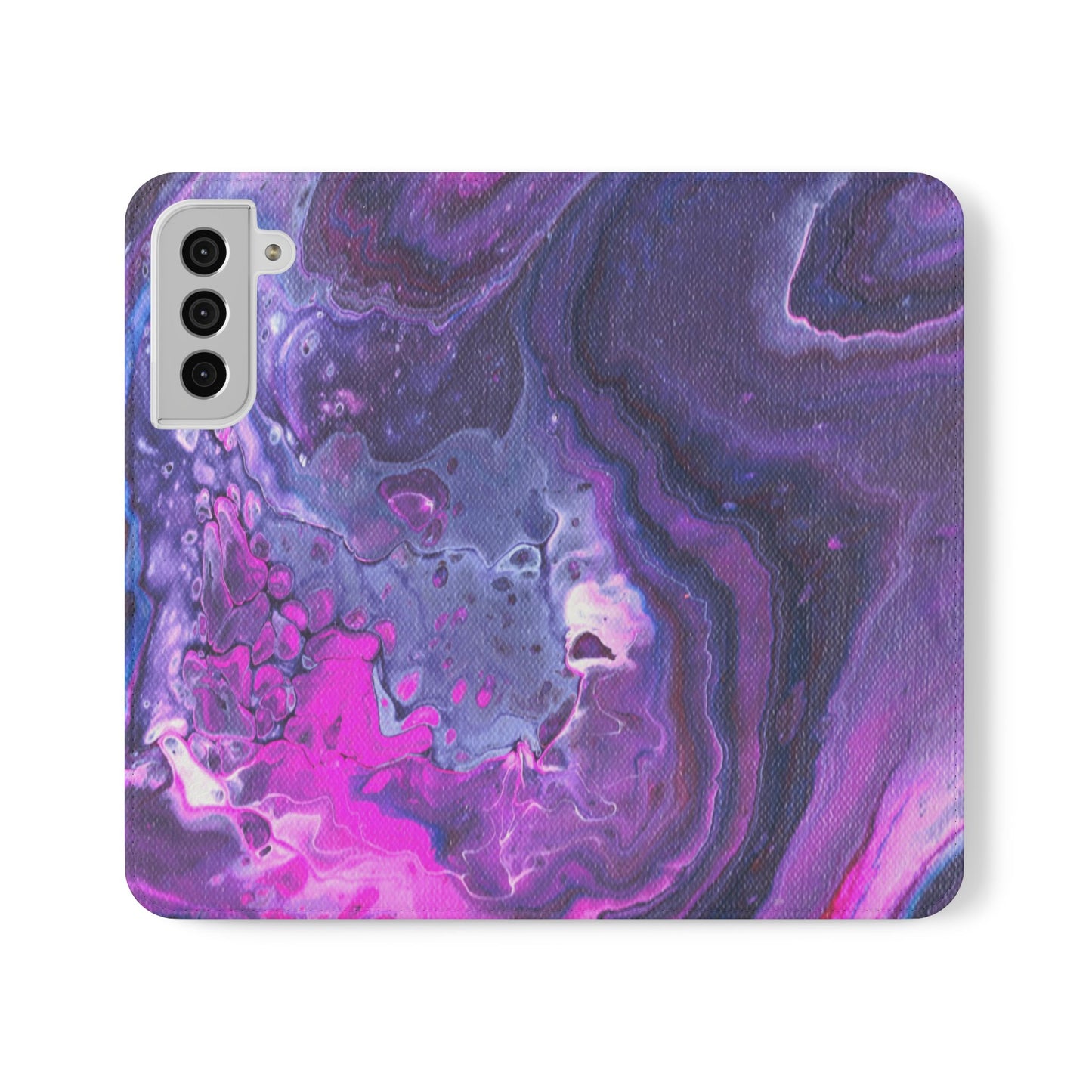 Velvet Twilight Flip Phone Case for iPhone 11 – 16 Pro, Samsung 21 – 22 Series