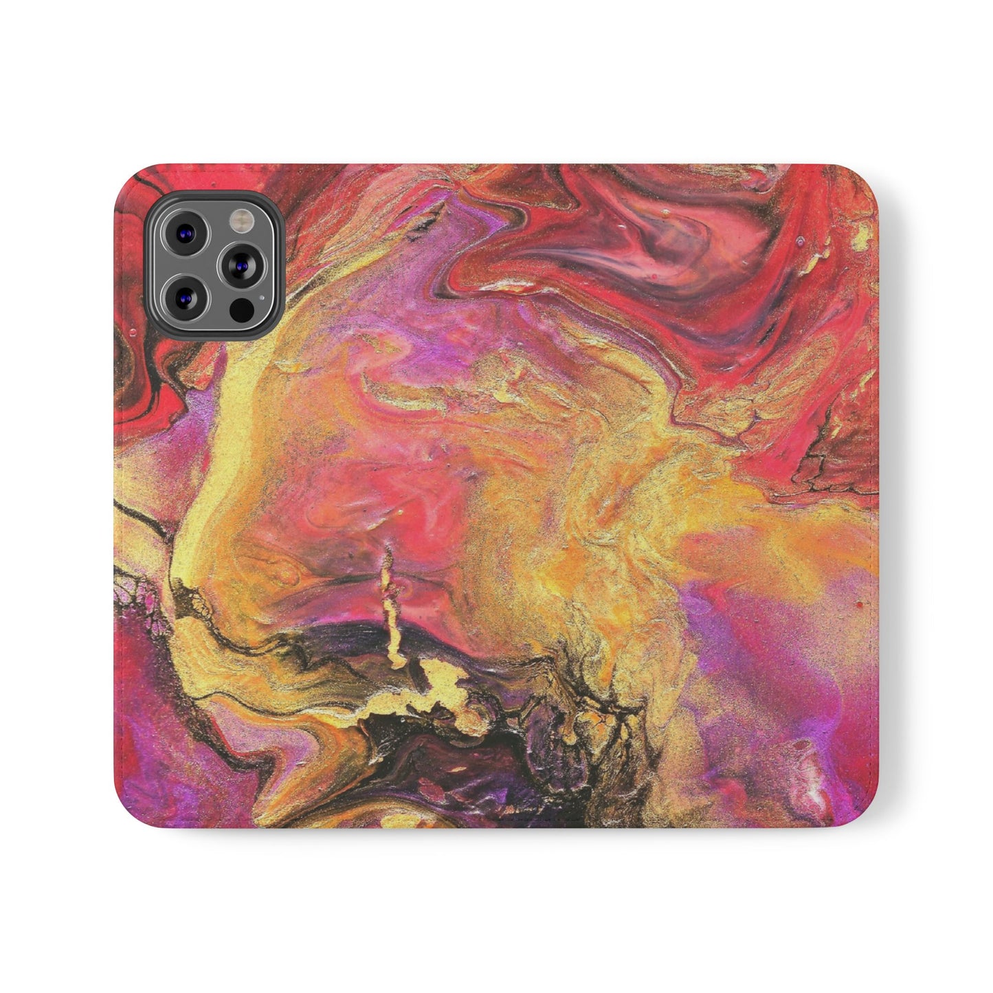 Flowing Royalty Flip Phone Case for iPhone 11 – 16 Pro, Samsung 21 – 22 Series