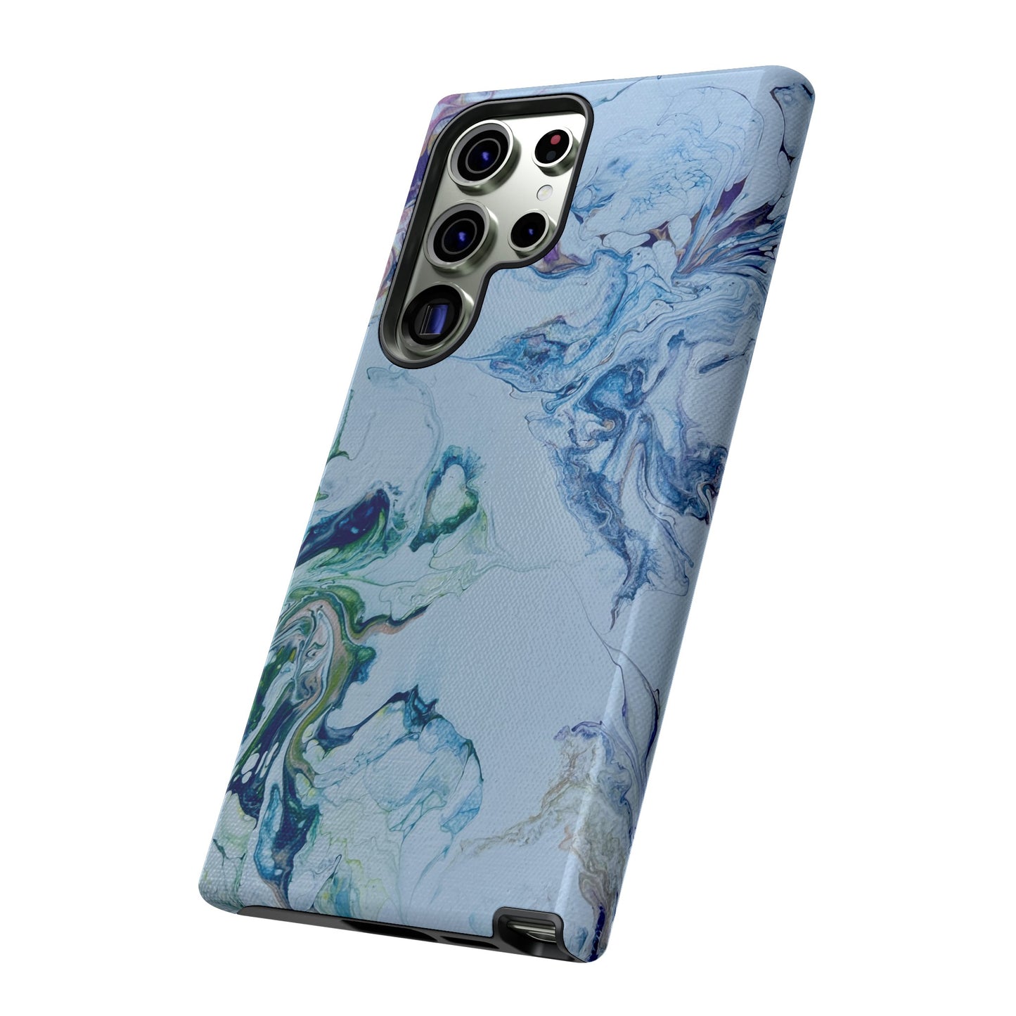 Whimsical Watercolor Marble Tough Phone Case for iPhone, Samsung Galaxy, and Google Pixel devices