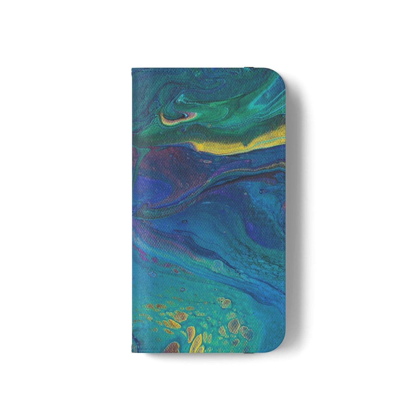 Peacock Swirls Flip Phone Case for iPhone 11 – 16 Pro, Samsung 21 – 22 Series