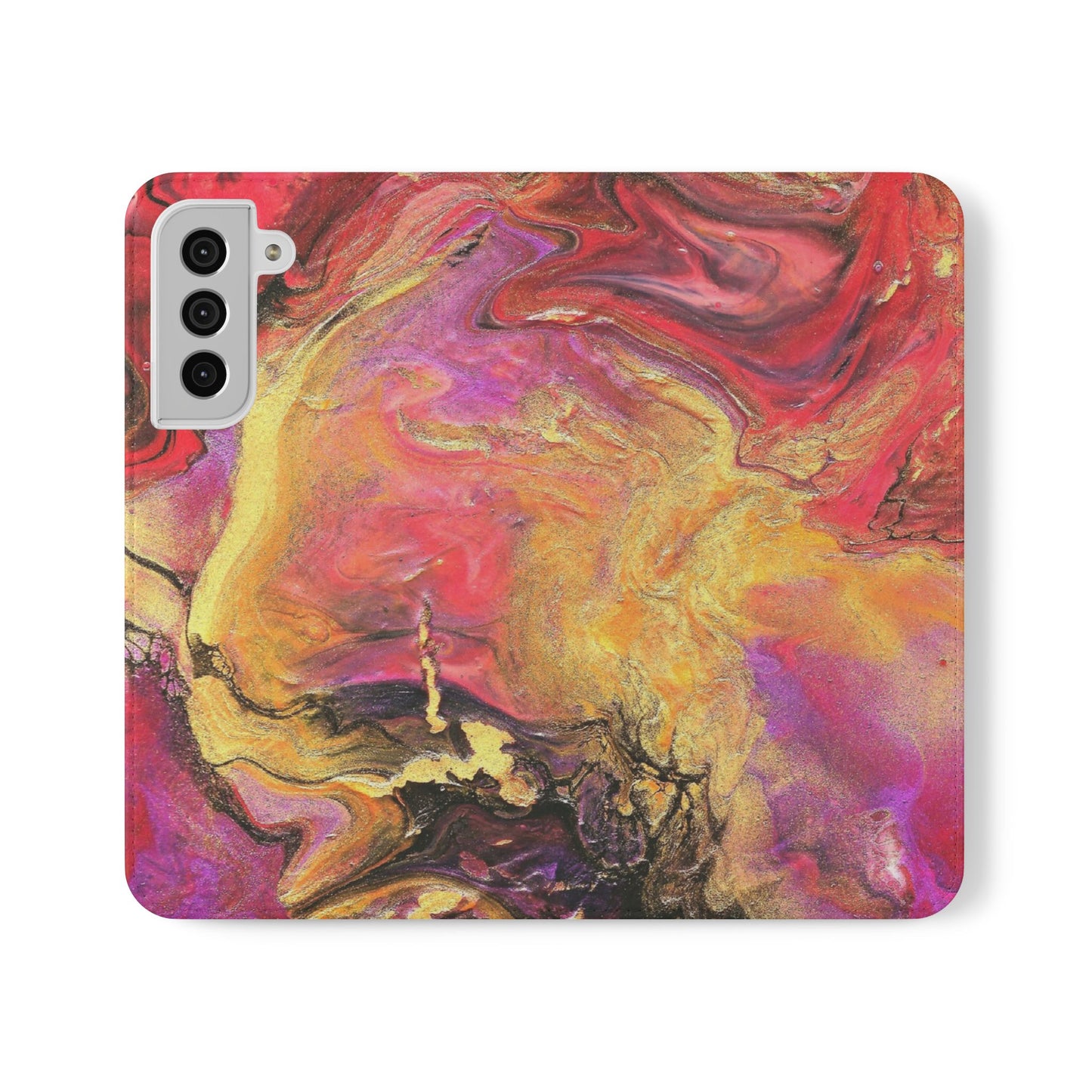Flowing Royalty Flip Phone Case for iPhone 11 – 16 Pro, Samsung 21 – 22 Series