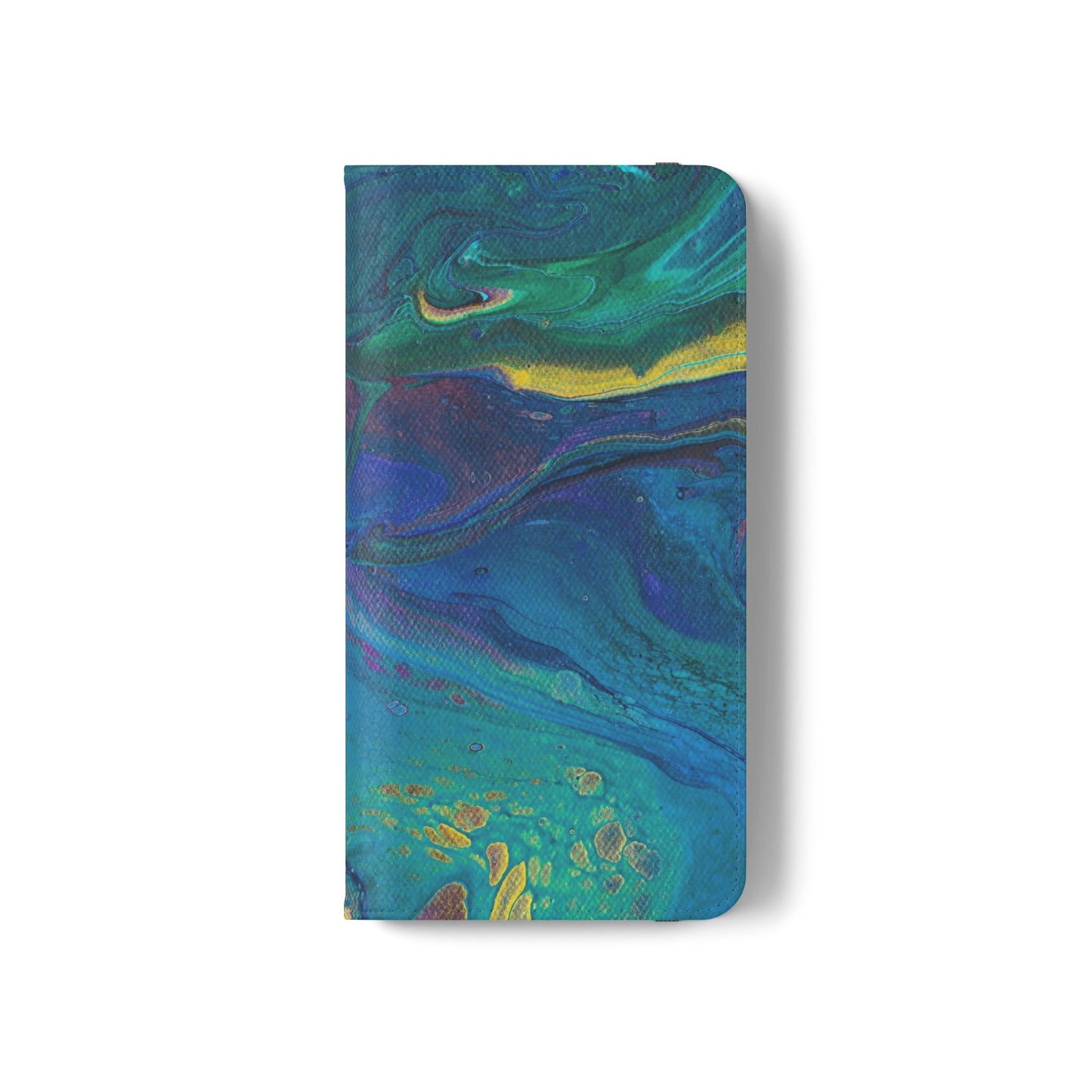 Peacock Swirls Flip Phone Case for iPhone 11 – 16 Pro, Samsung 21 – 22 Series