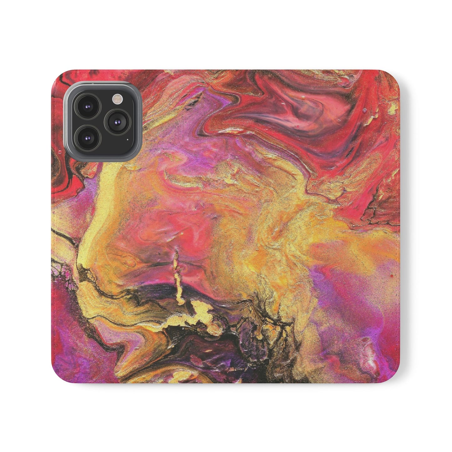 Flowing Royalty Flip Phone Case for iPhone 11 – 16 Pro, Samsung 21 – 22 Series