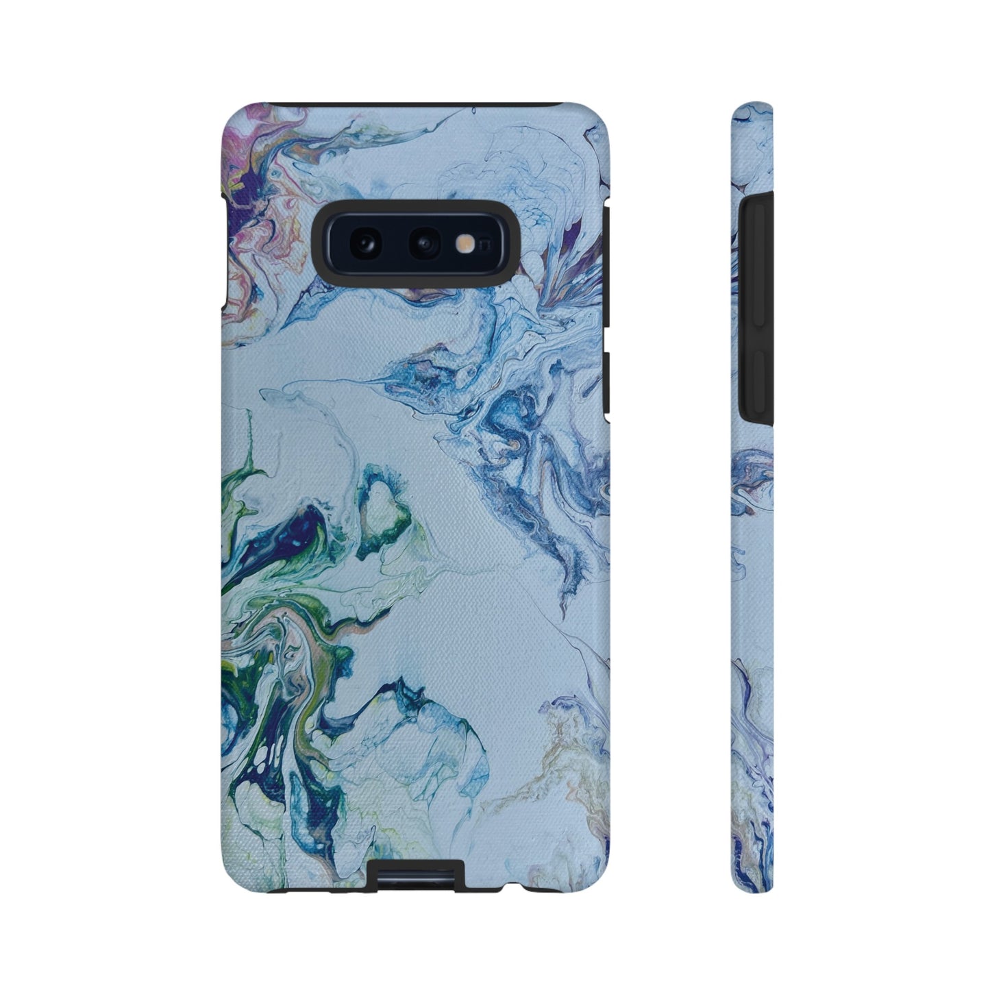 Whimsical Watercolor Marble Tough Phone Case for iPhone, Samsung Galaxy, and Google Pixel devices