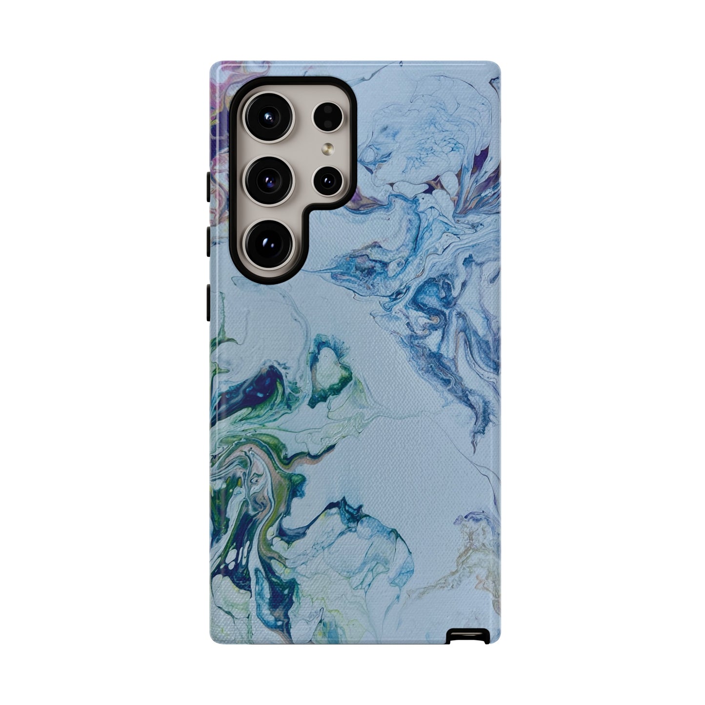 Whimsical Watercolor Marble Tough Phone Case for iPhone, Samsung Galaxy, and Google Pixel devices