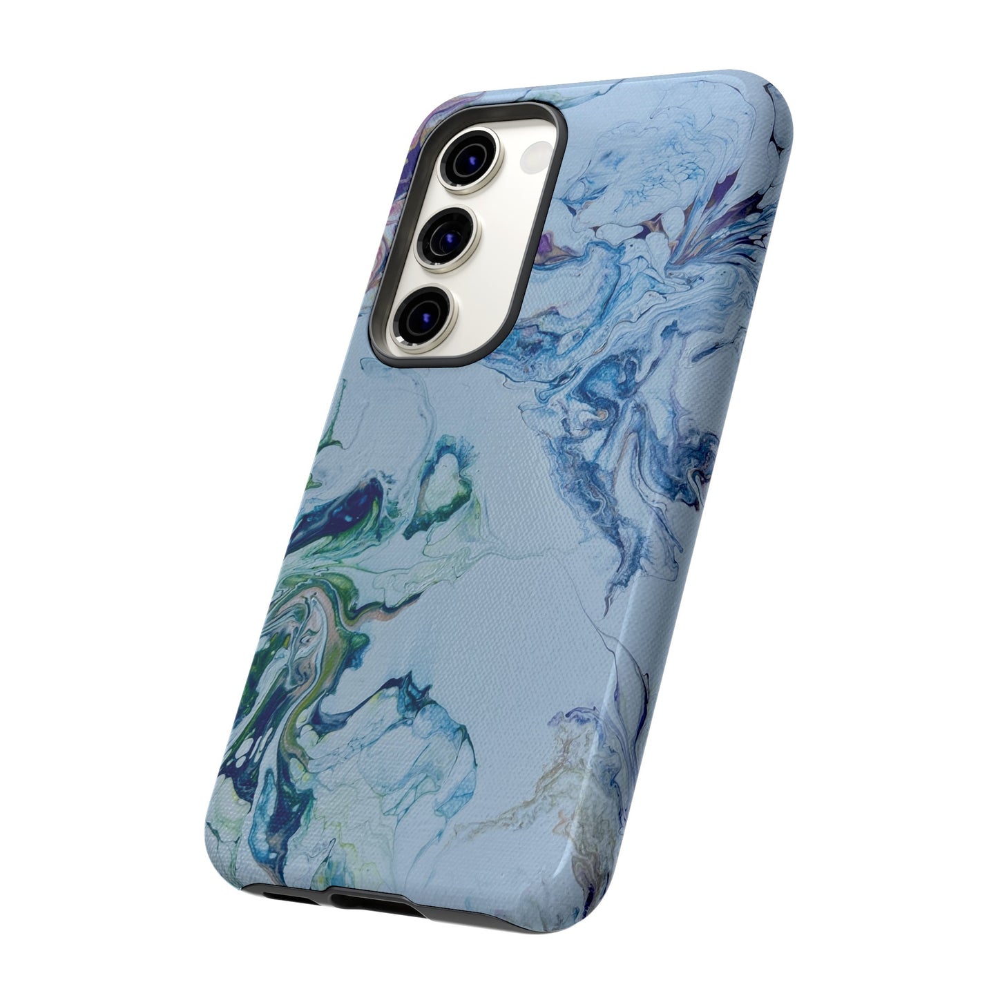 Whimsical Watercolor Marble Tough Phone Case for iPhone, Samsung Galaxy, and Google Pixel devices