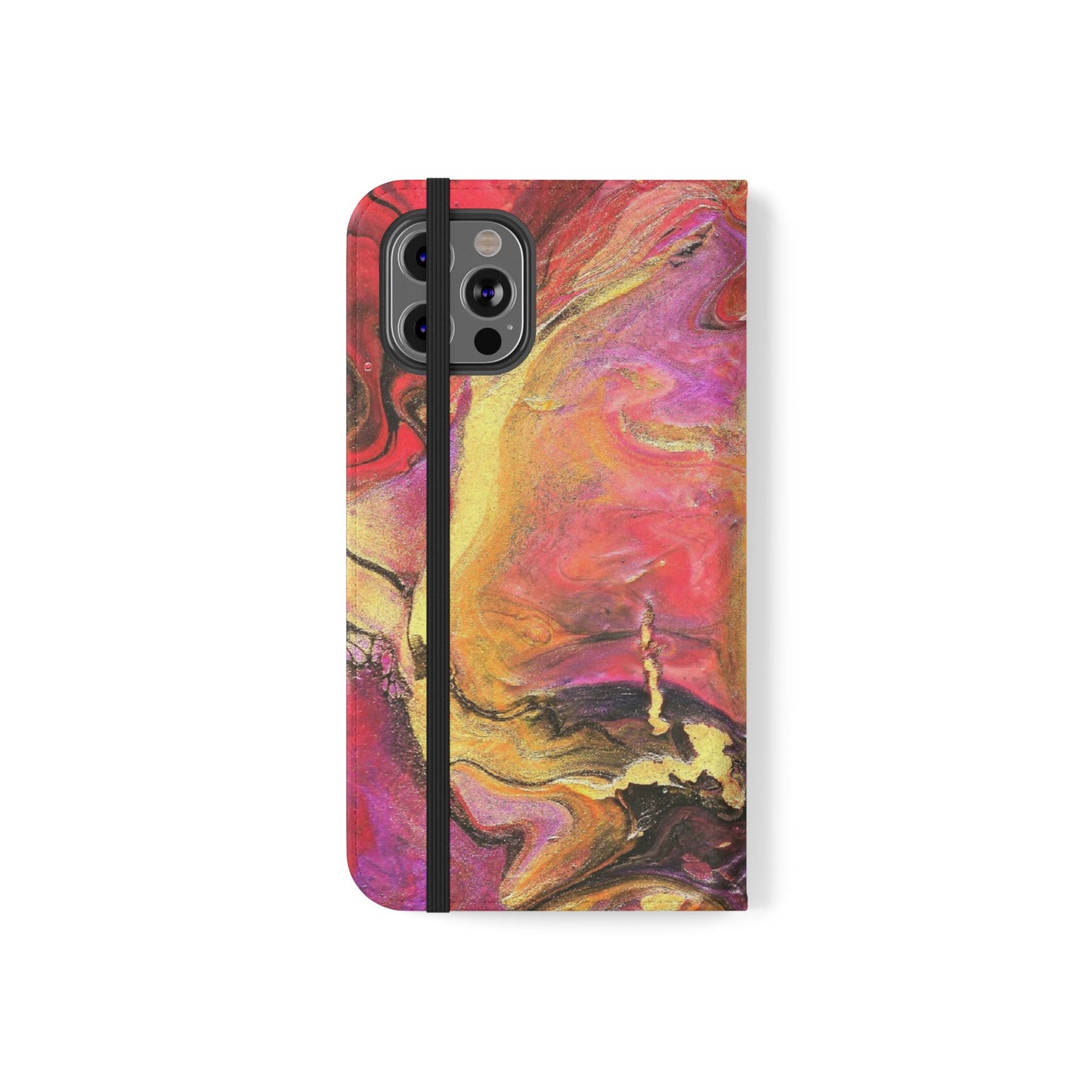 Flowing Royalty Flip Phone Case for iPhone 11 – 16 Pro, Samsung 21 – 22 Series
