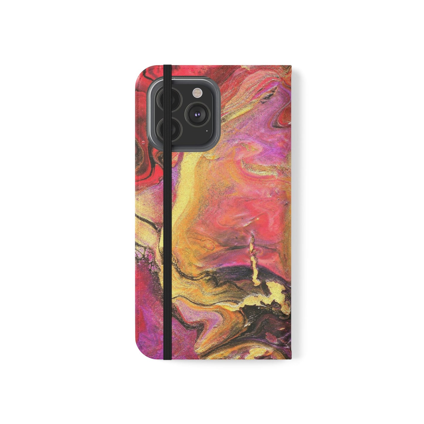Flowing Royalty Flip Phone Case for iPhone 11 – 16 Pro, Samsung 21 – 22 Series