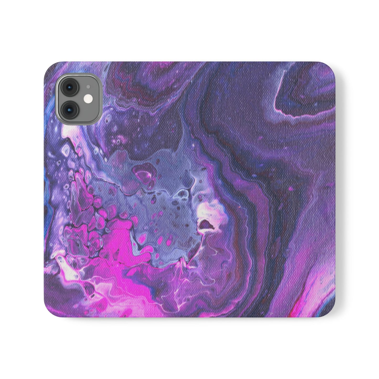 Velvet Twilight Flip Phone Case for iPhone 11 – 16 Pro, Samsung 21 – 22 Series