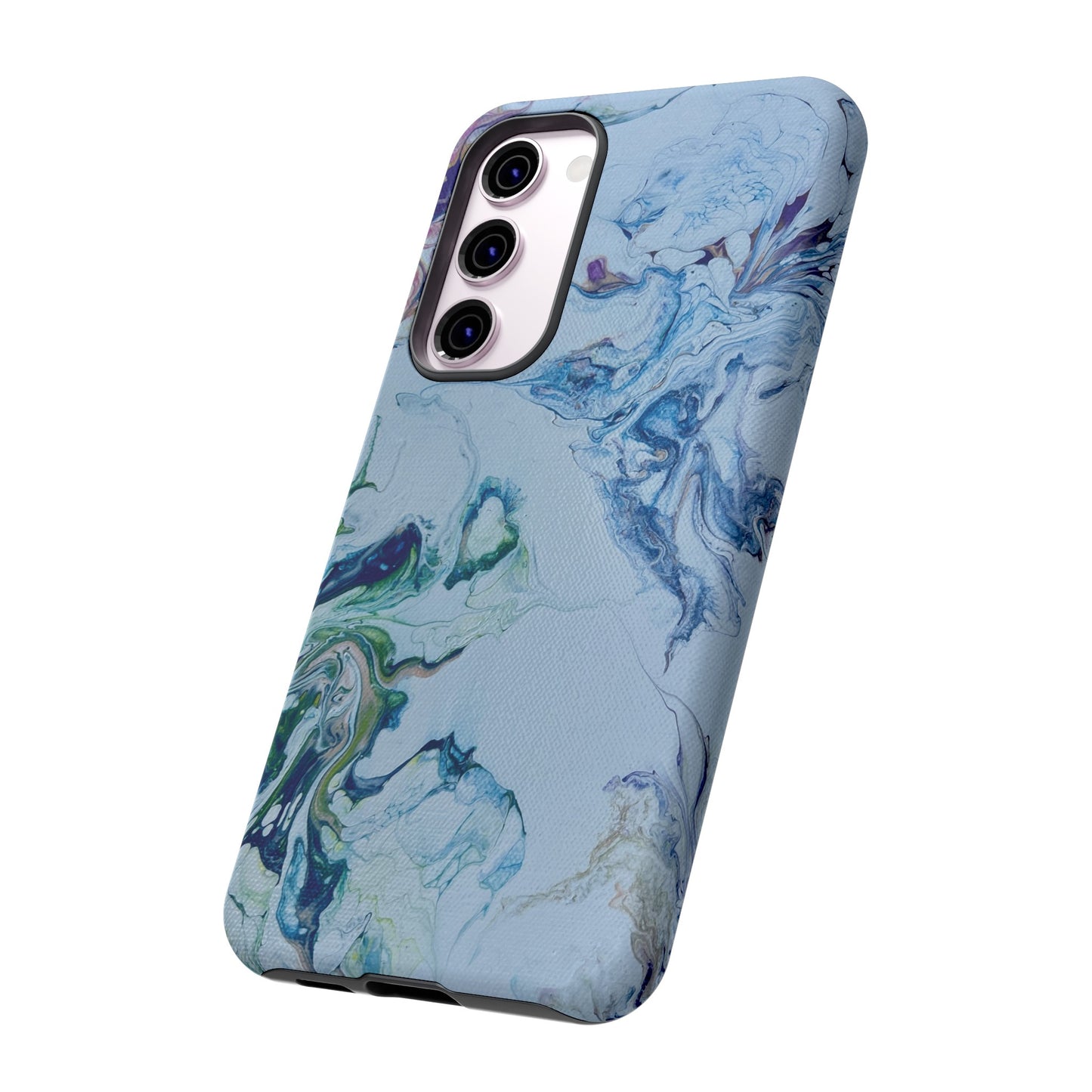 Whimsical Watercolor Marble Tough Phone Case for iPhone, Samsung Galaxy, and Google Pixel devices