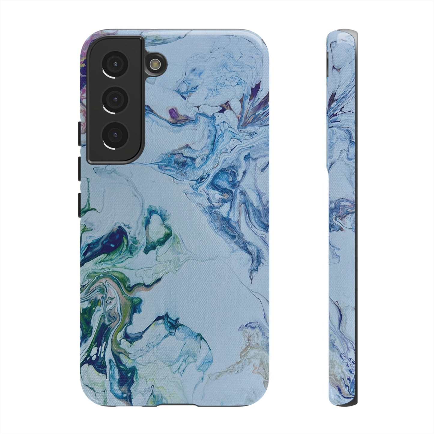 Whimsical Watercolor Marble Tough Phone Case for iPhone, Samsung Galaxy, and Google Pixel devices