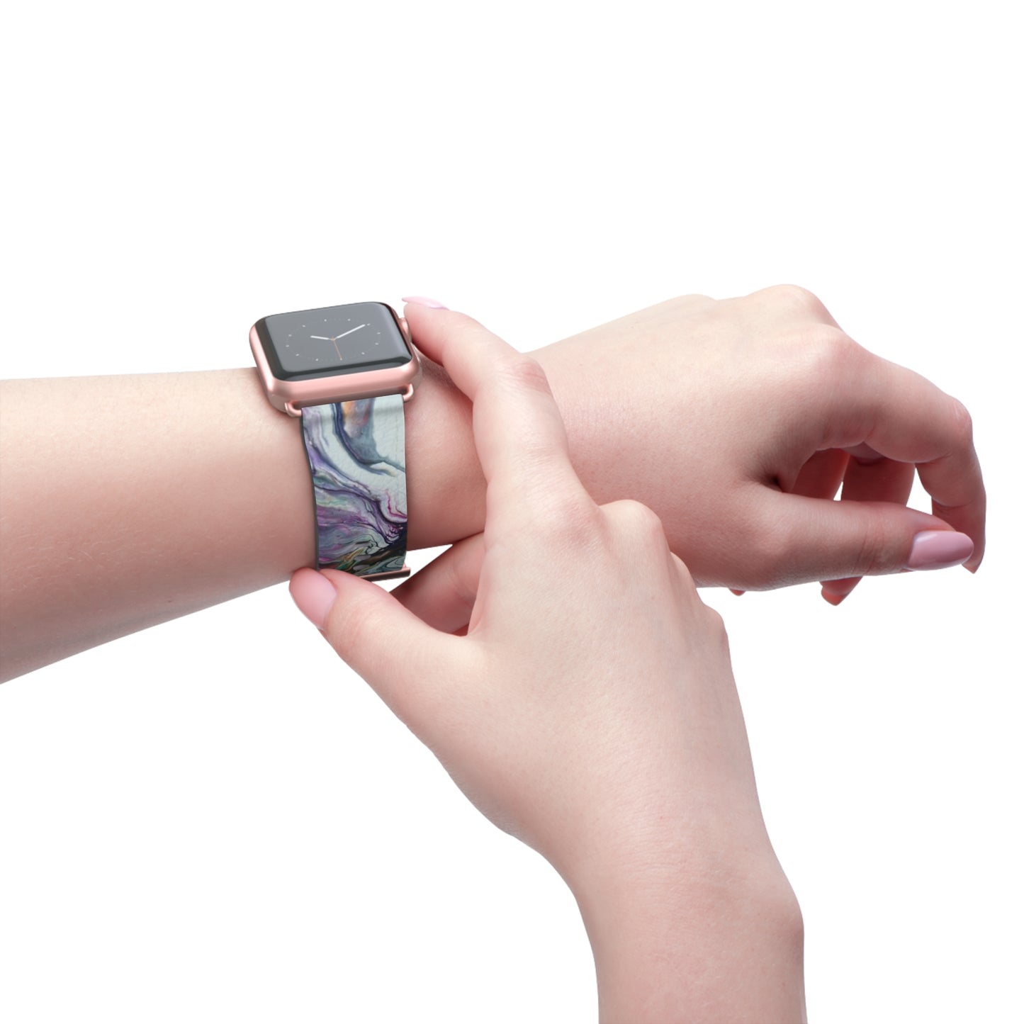 Vibrant Swirls Watch Band for Apple Watch Series 1-9, Ultra, and SE devices