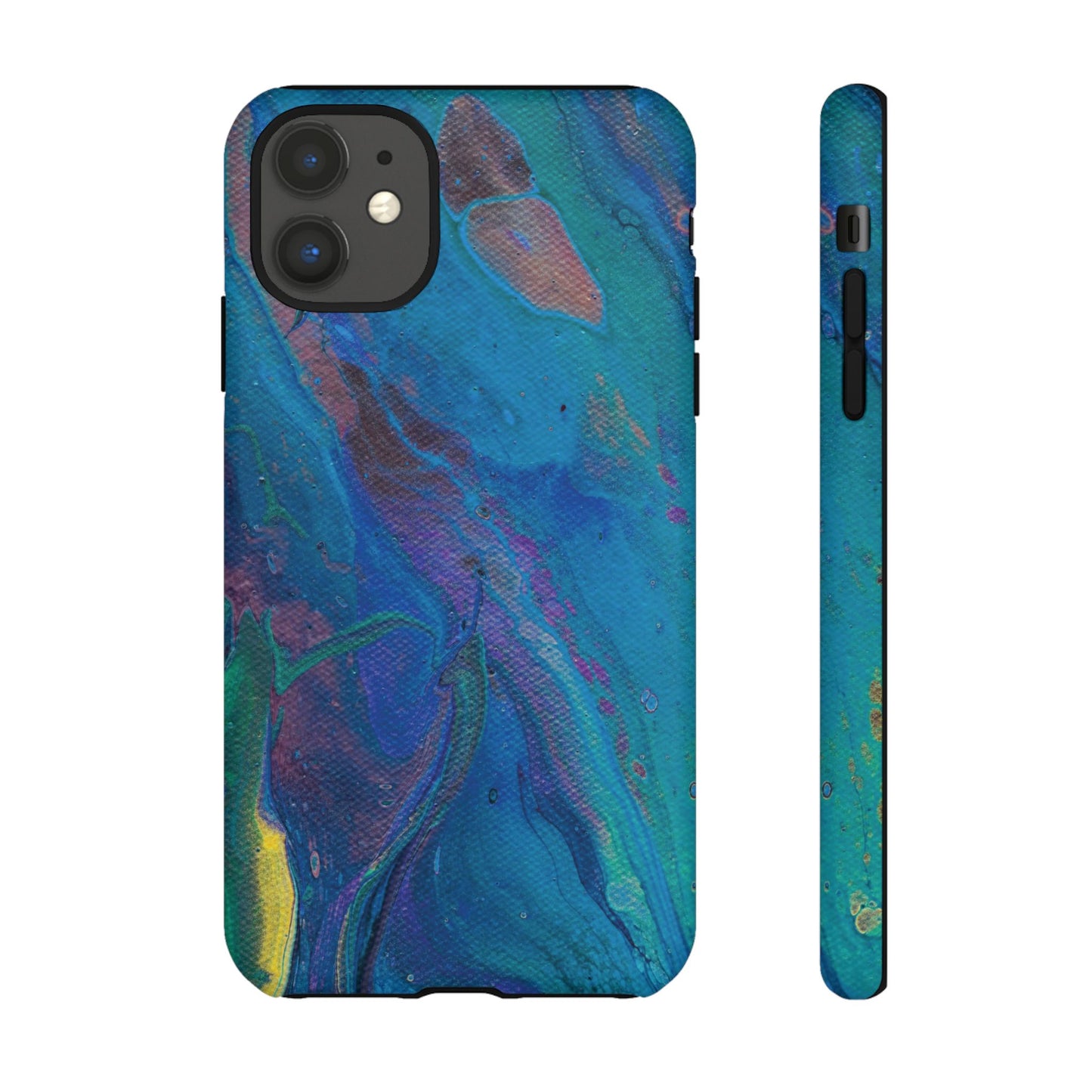 Peacock Swirls Tough Phone Case for iPhone, Samsung Galaxy, and Google Pixel devices