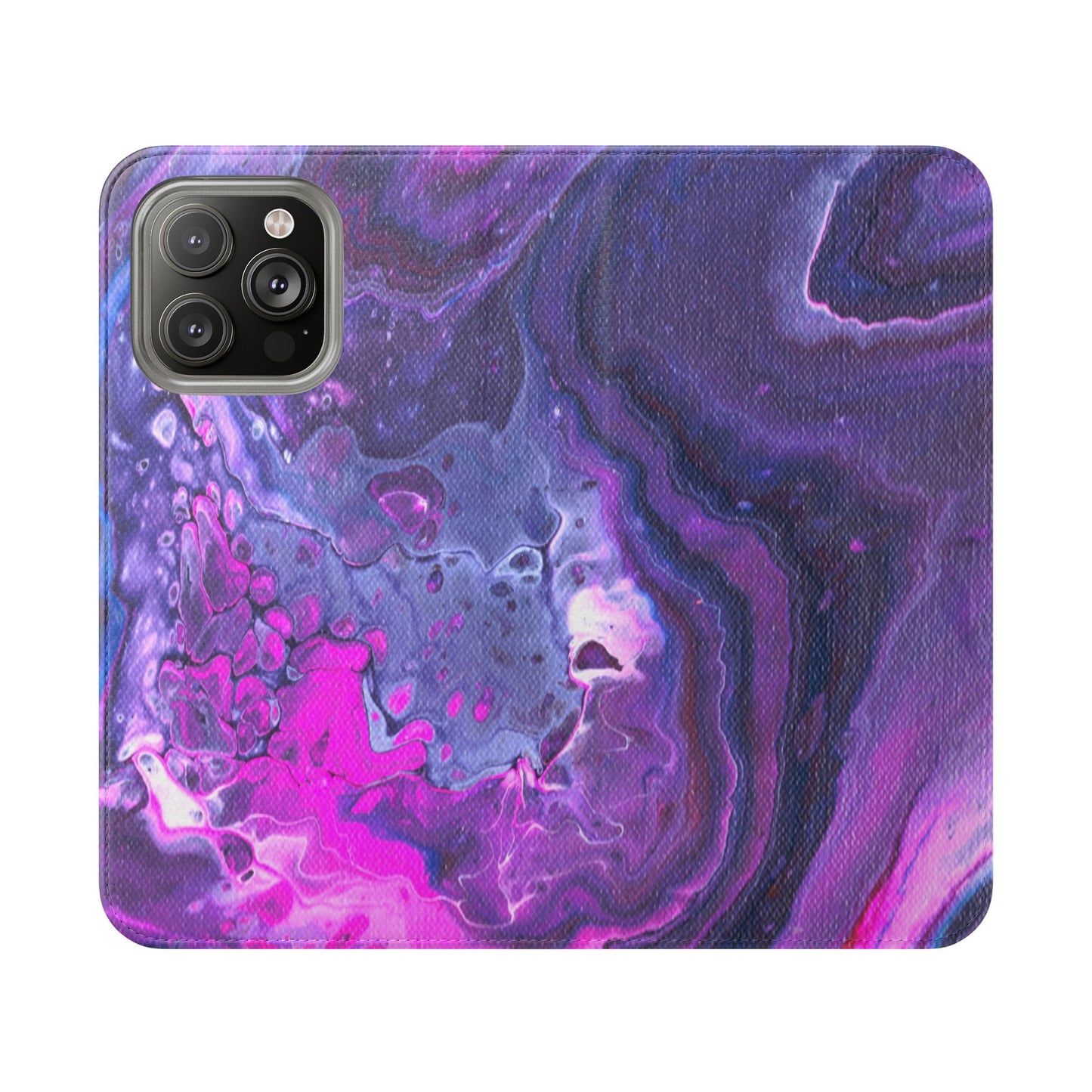 Velvet Twilight Flip Phone Case for iPhone 11 – 16 Pro, Samsung 21 – 22 Series