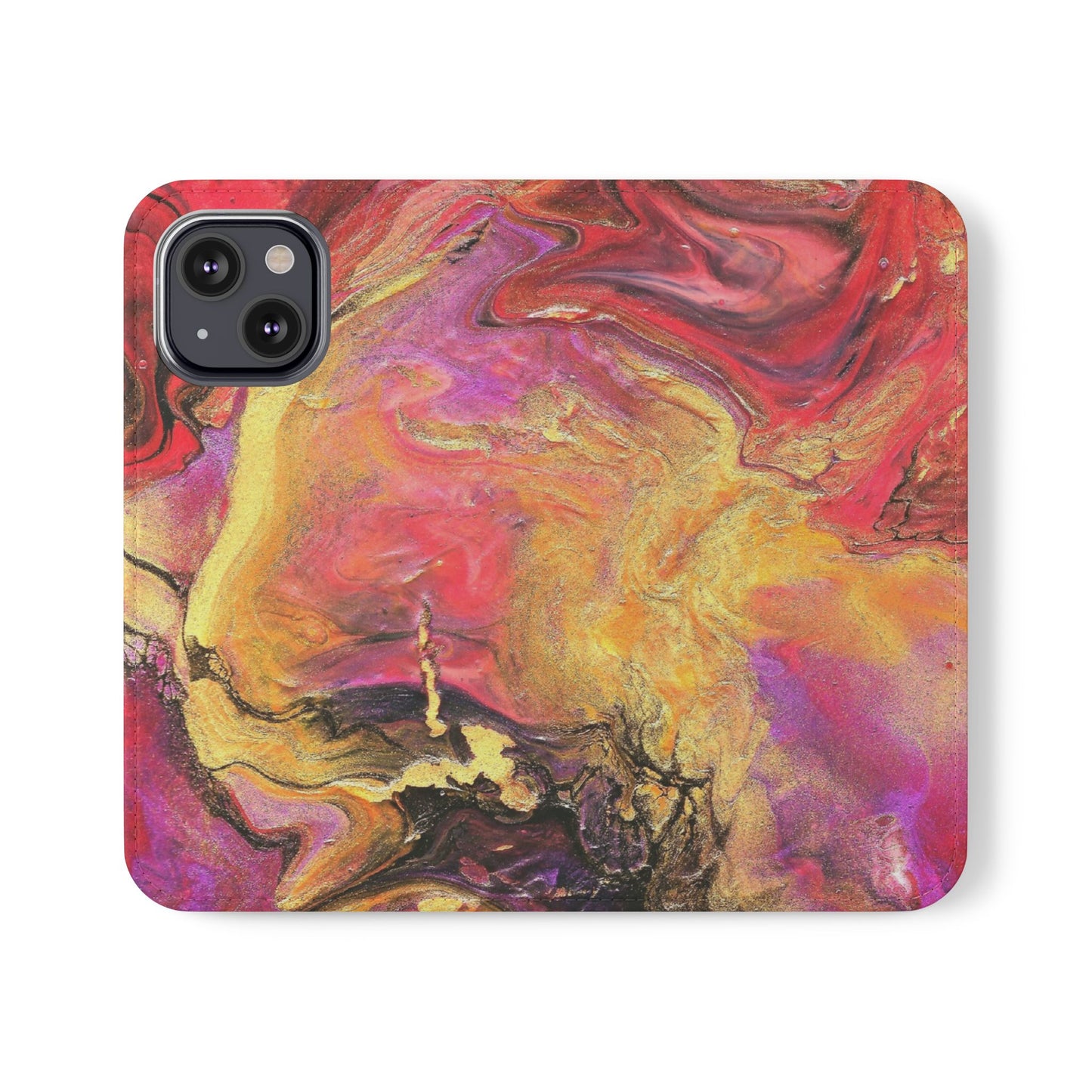 Flowing Royalty Flip Phone Case for iPhone 11 – 16 Pro, Samsung 21 – 22 Series