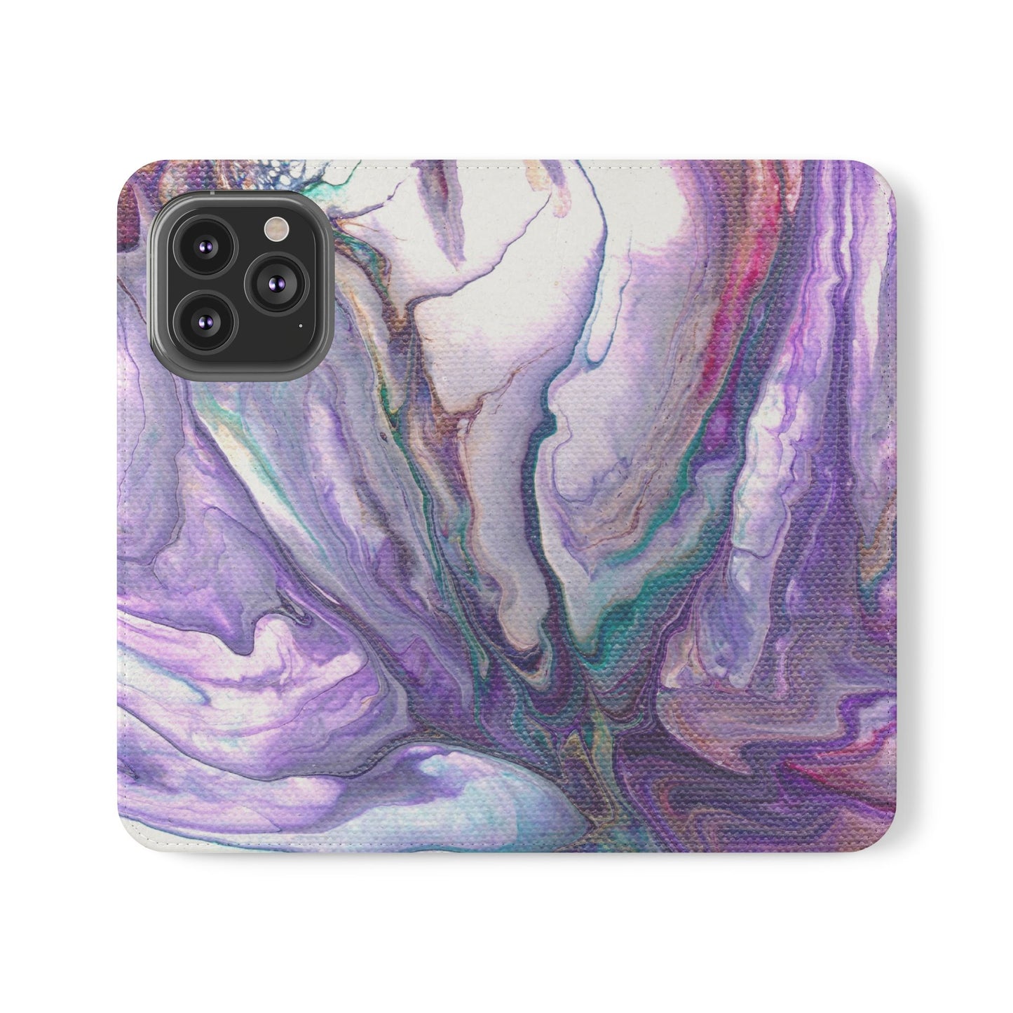 Majestic Marble Flip Phone Case for iPhone 11 – 16 Pro, Samsung 21 – 22 Series